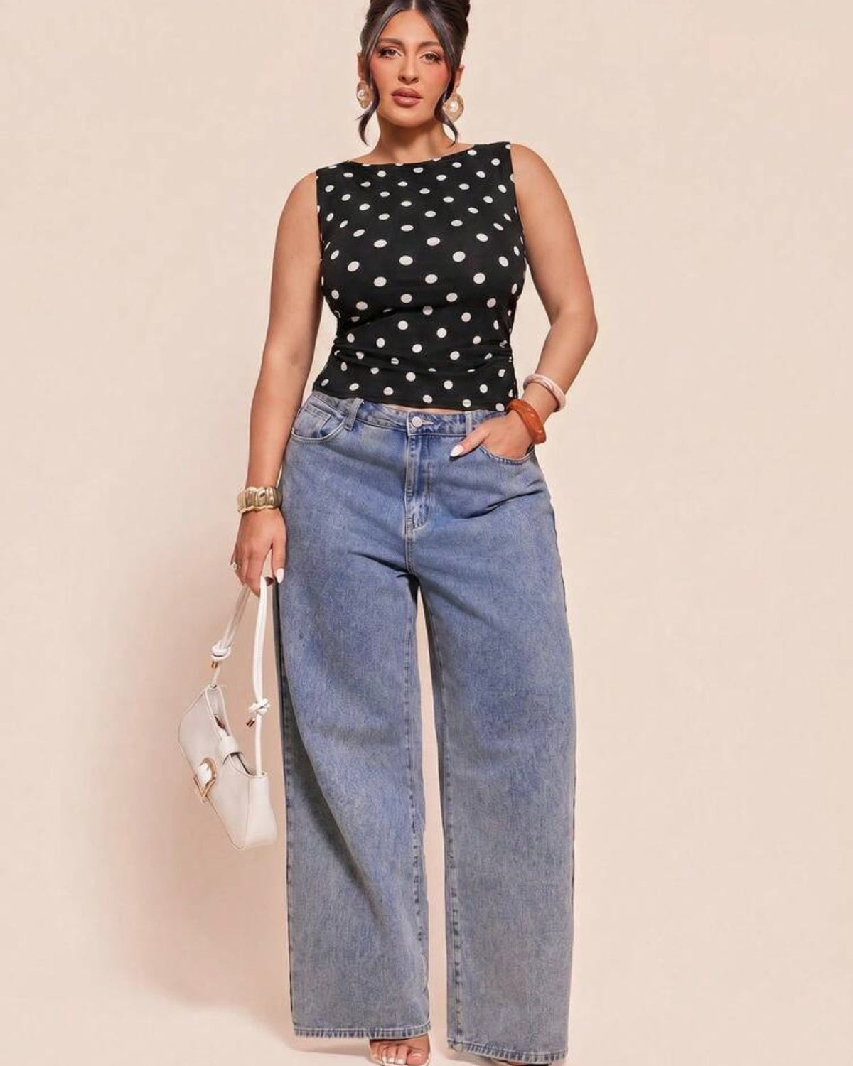 Blusa de puntos curvy