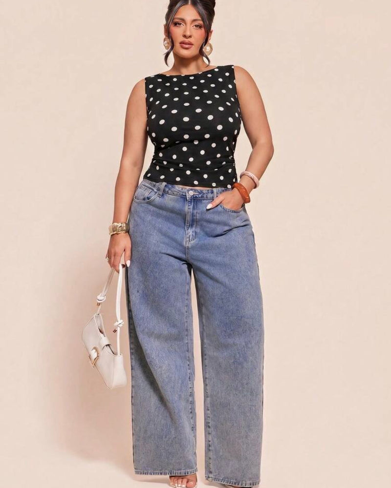 Blusa de puntos curvy