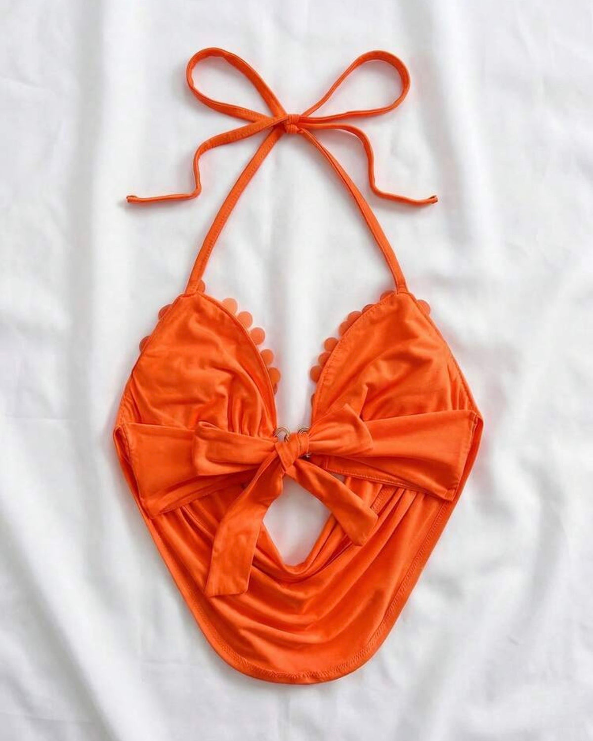 Top soledad naranja con lentejuelas
