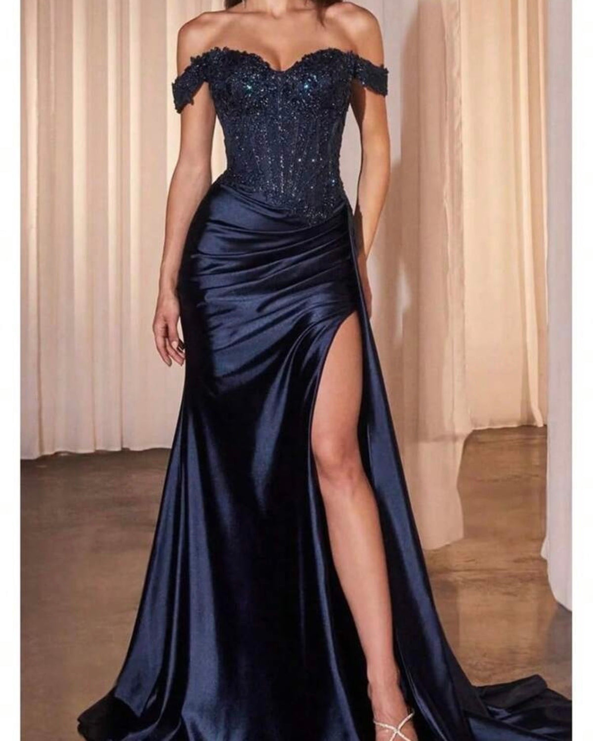Vestido de gala azul