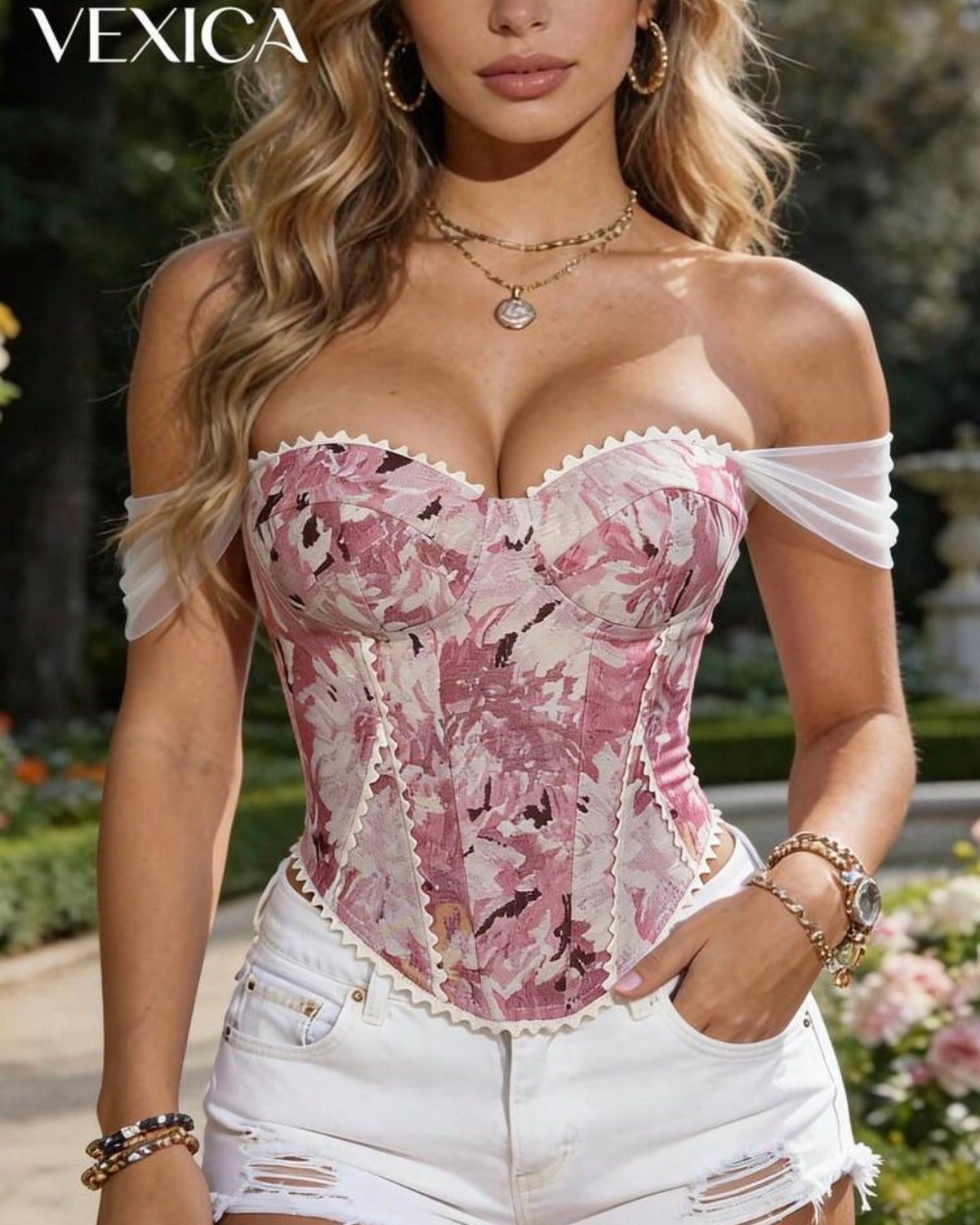 Corset floreado