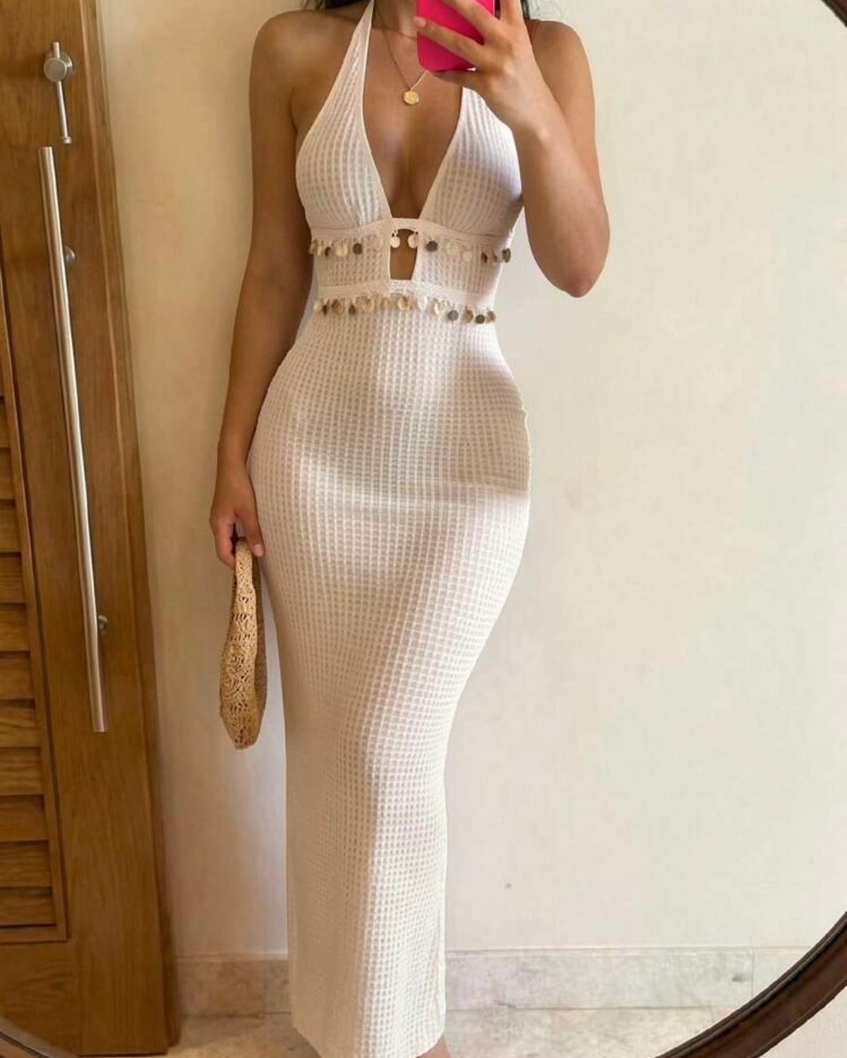 Vestido beige playero