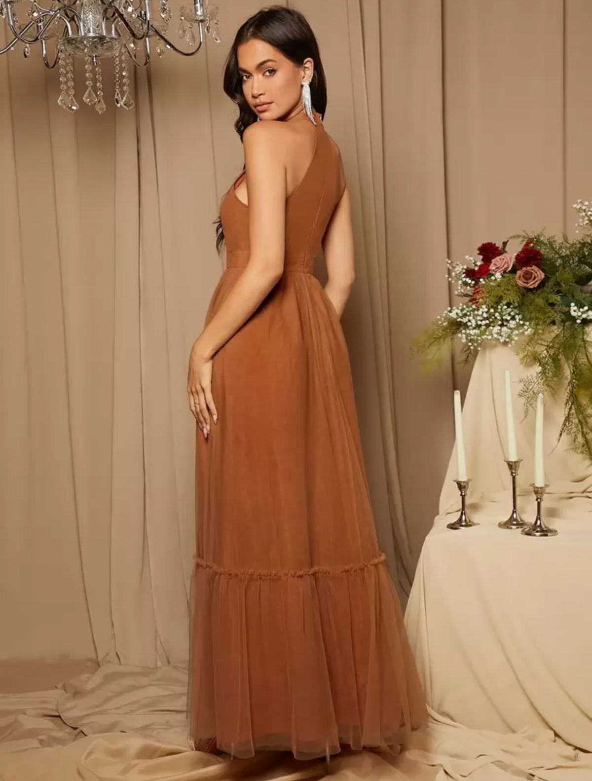 Vestido café