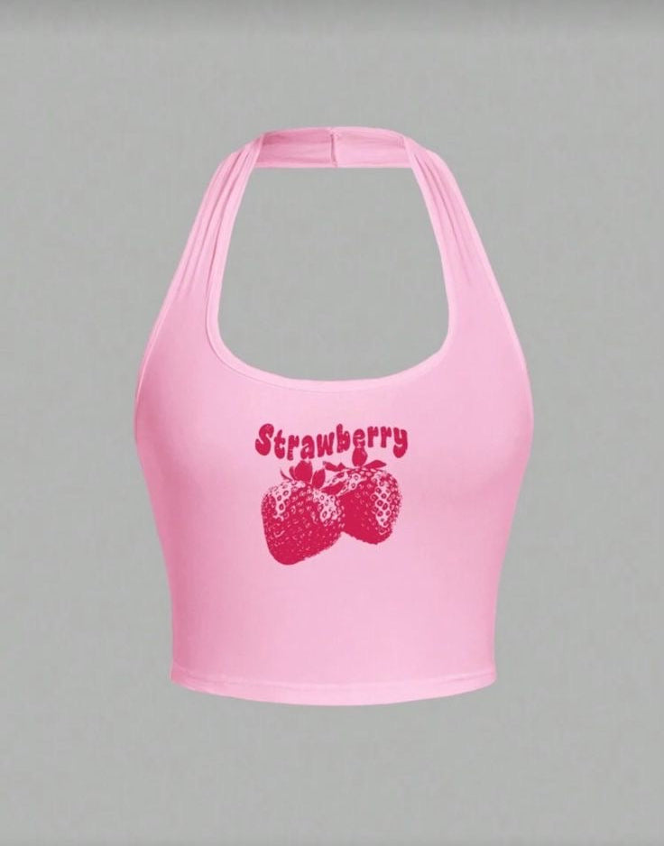 Crop top strawberry