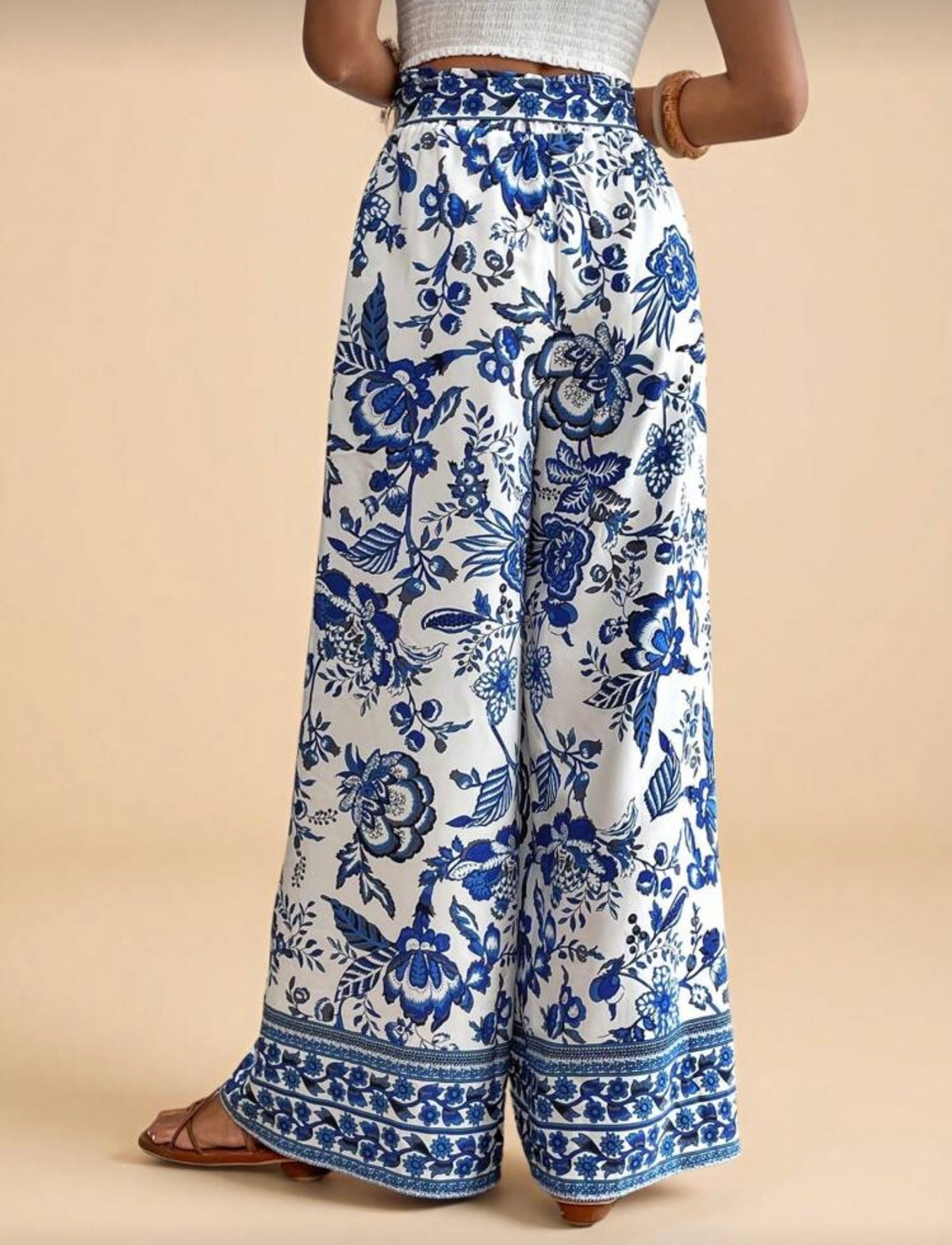 Palazo estampado azul