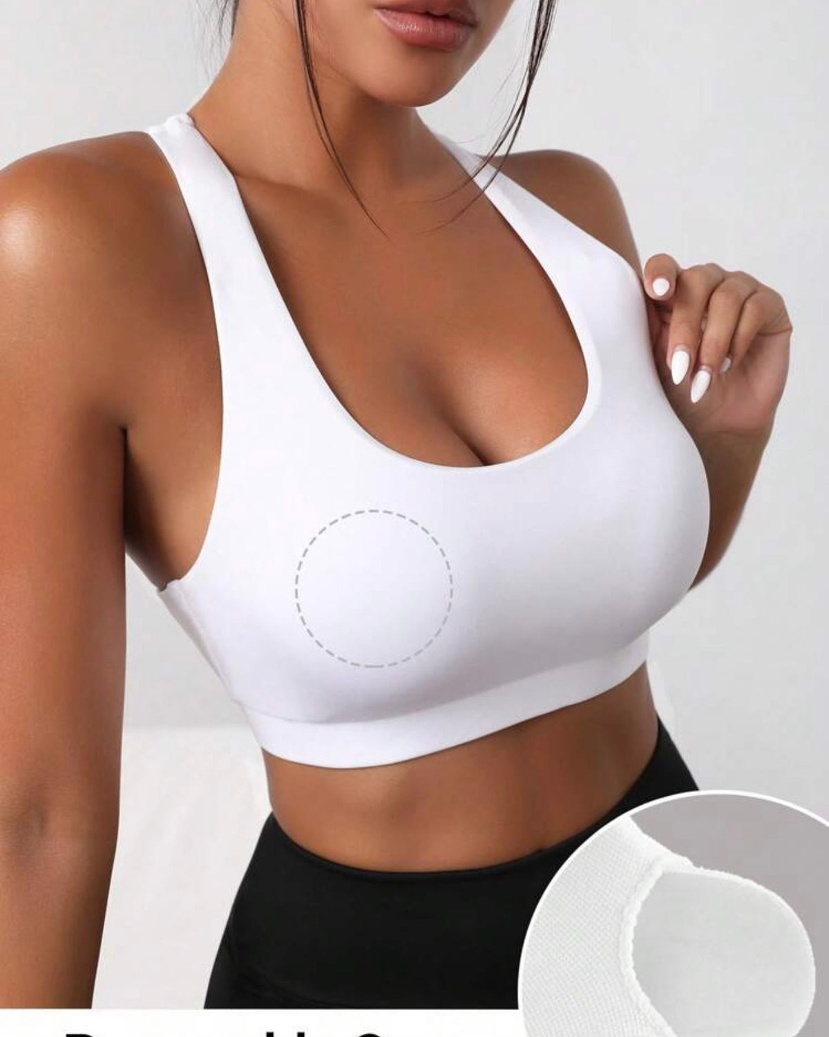 Top deportivo blanco