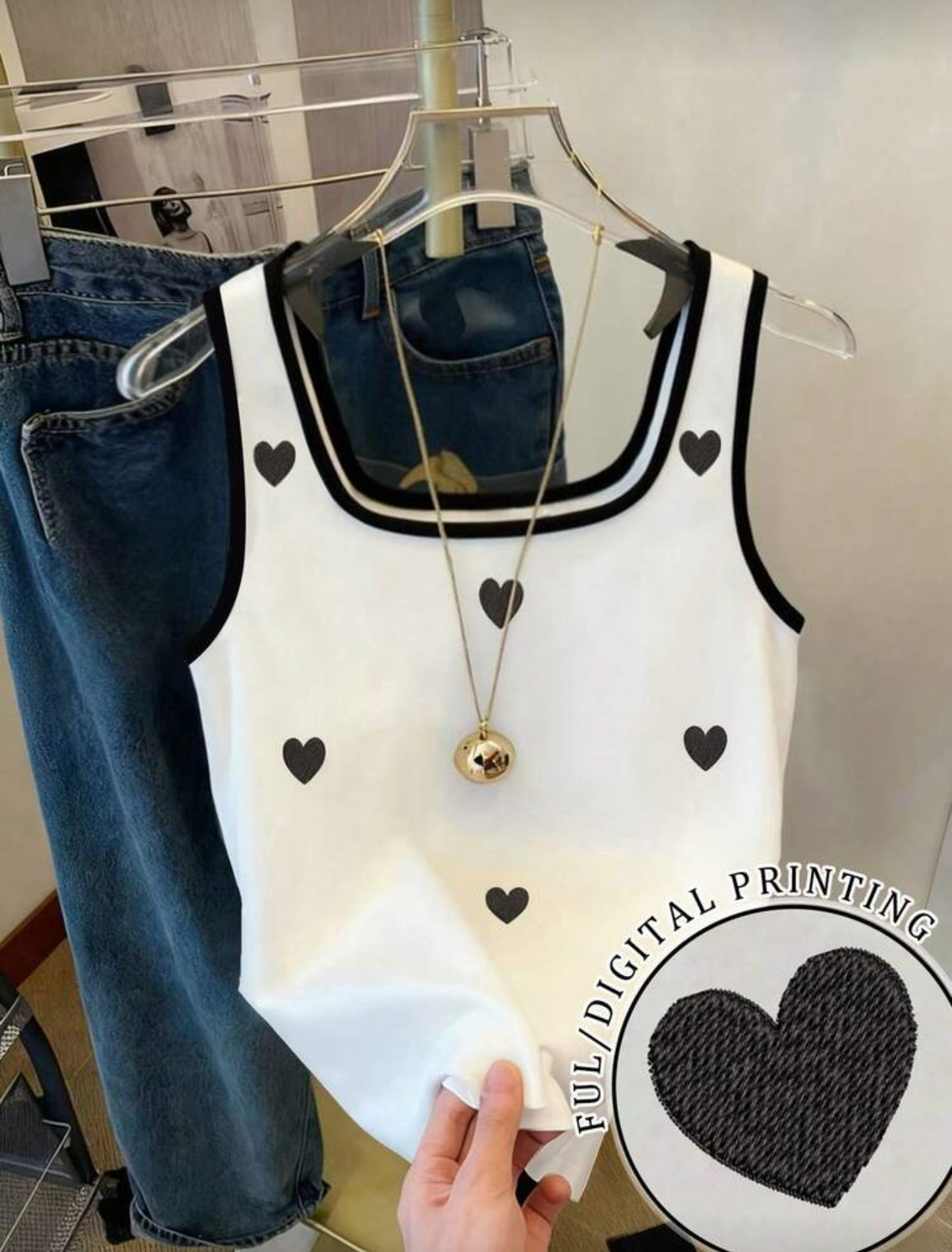 Blusa con corazones