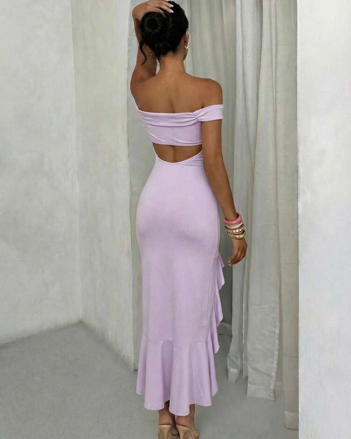 Vestido lila Straple