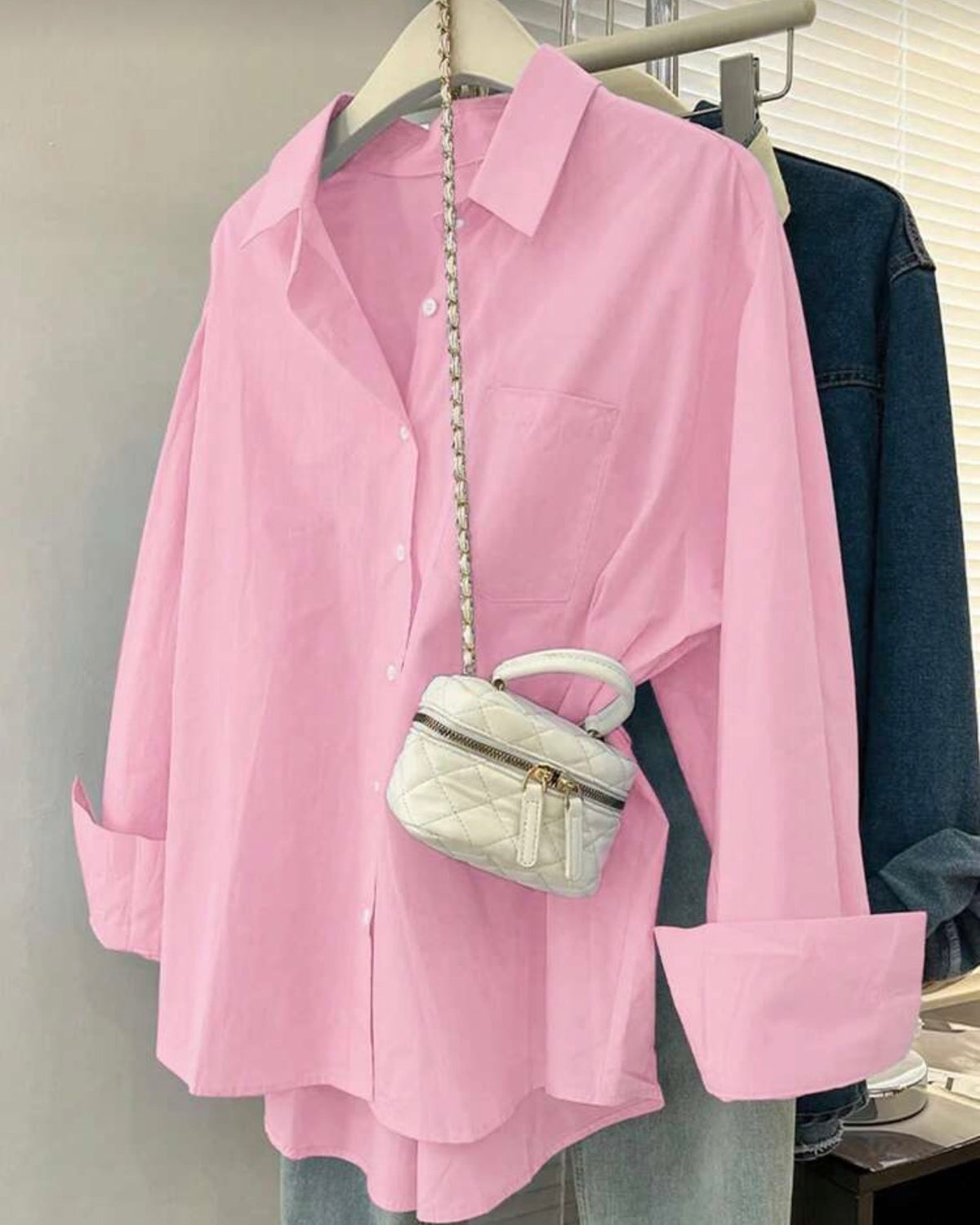 Camisa manga larga rosa