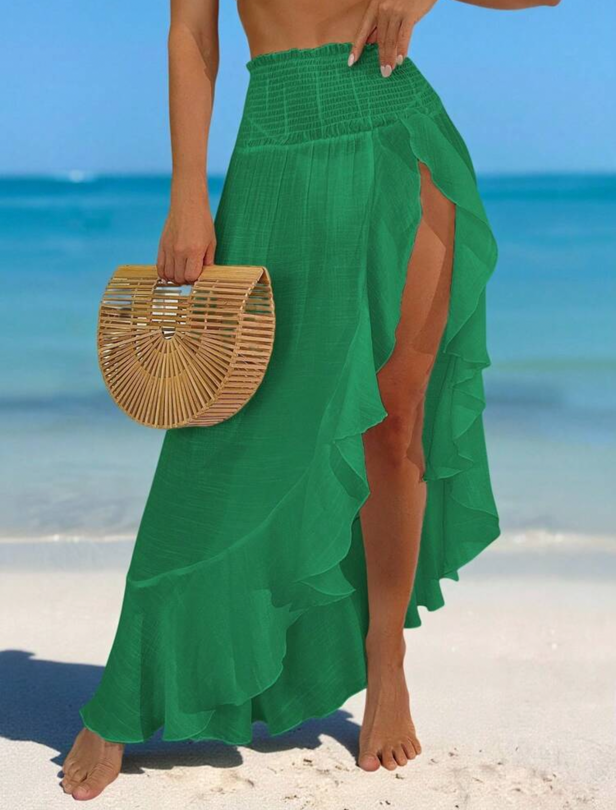 Salida de playa verde