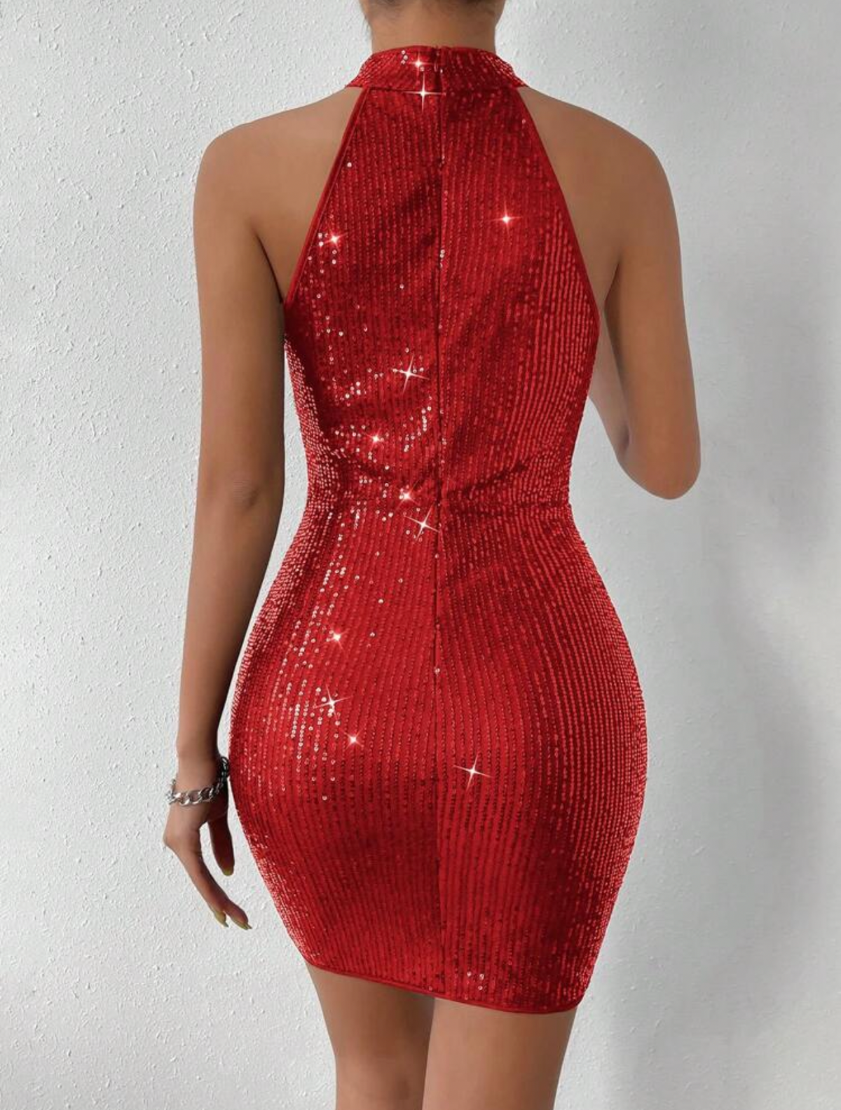 Vestido rojo de lentejuela