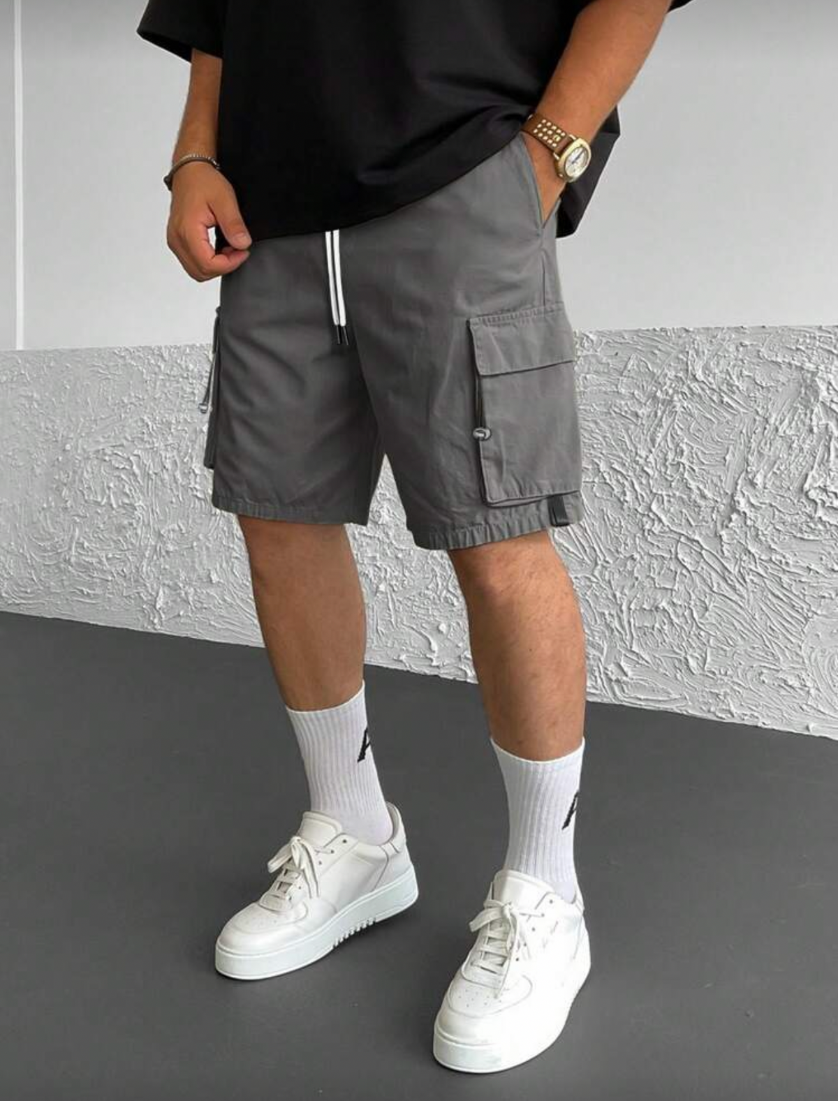 Pantaloneta gris manifity