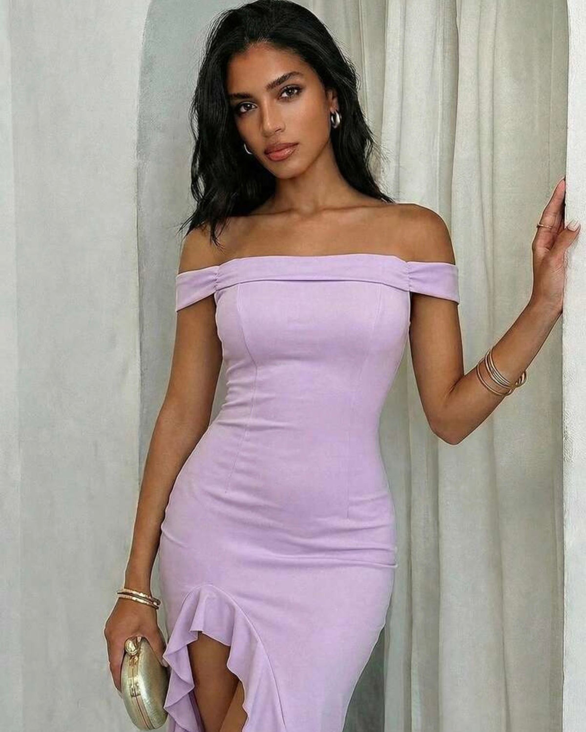 Vestido lila Straple