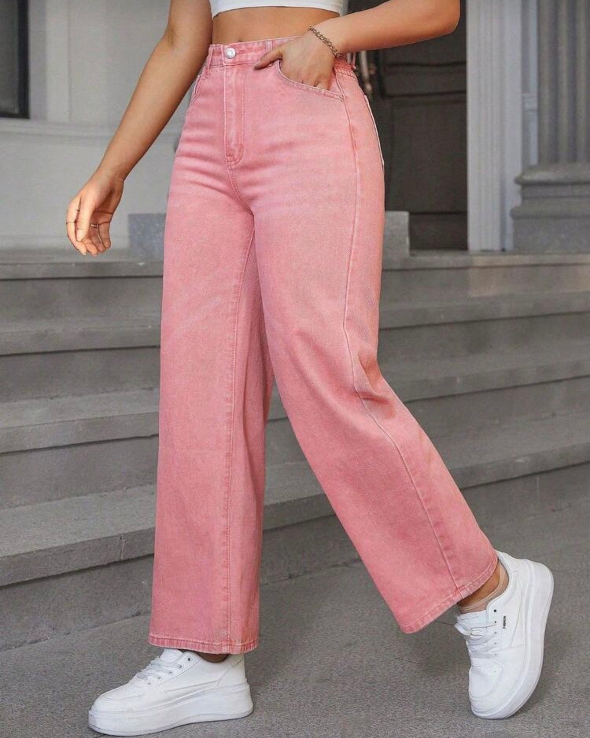 Jeans rosados