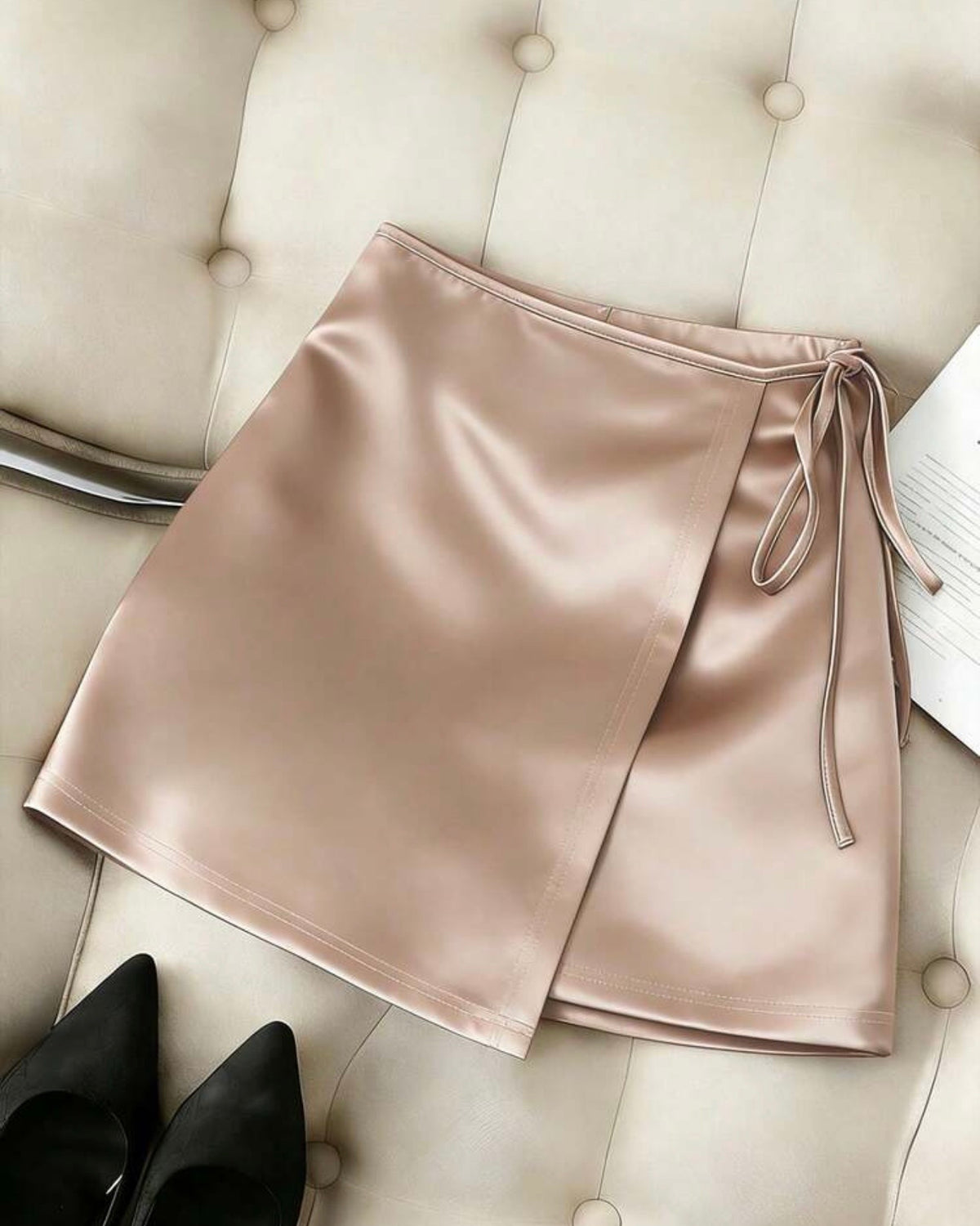 Short enagua satinado