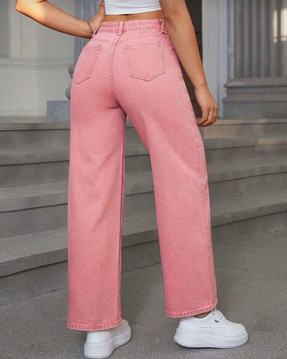 Jeans rosados