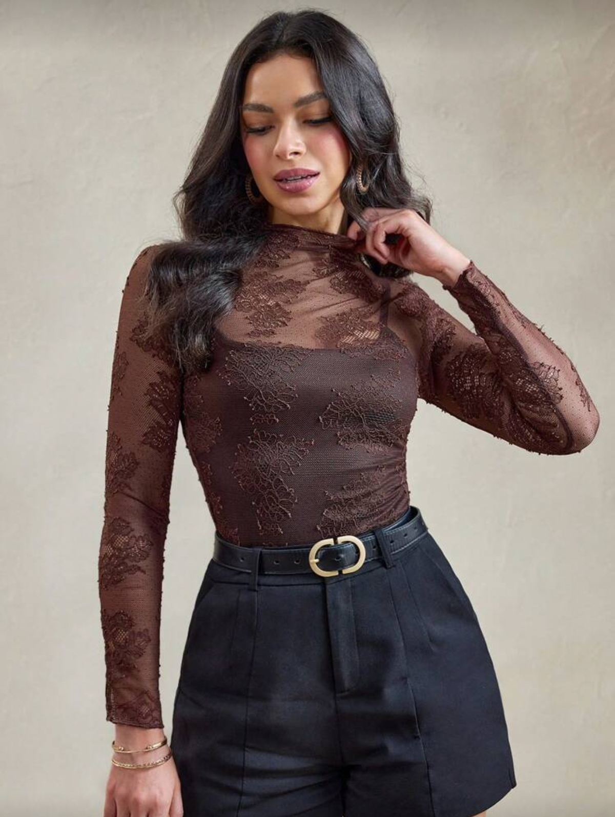 Blusa de encaje