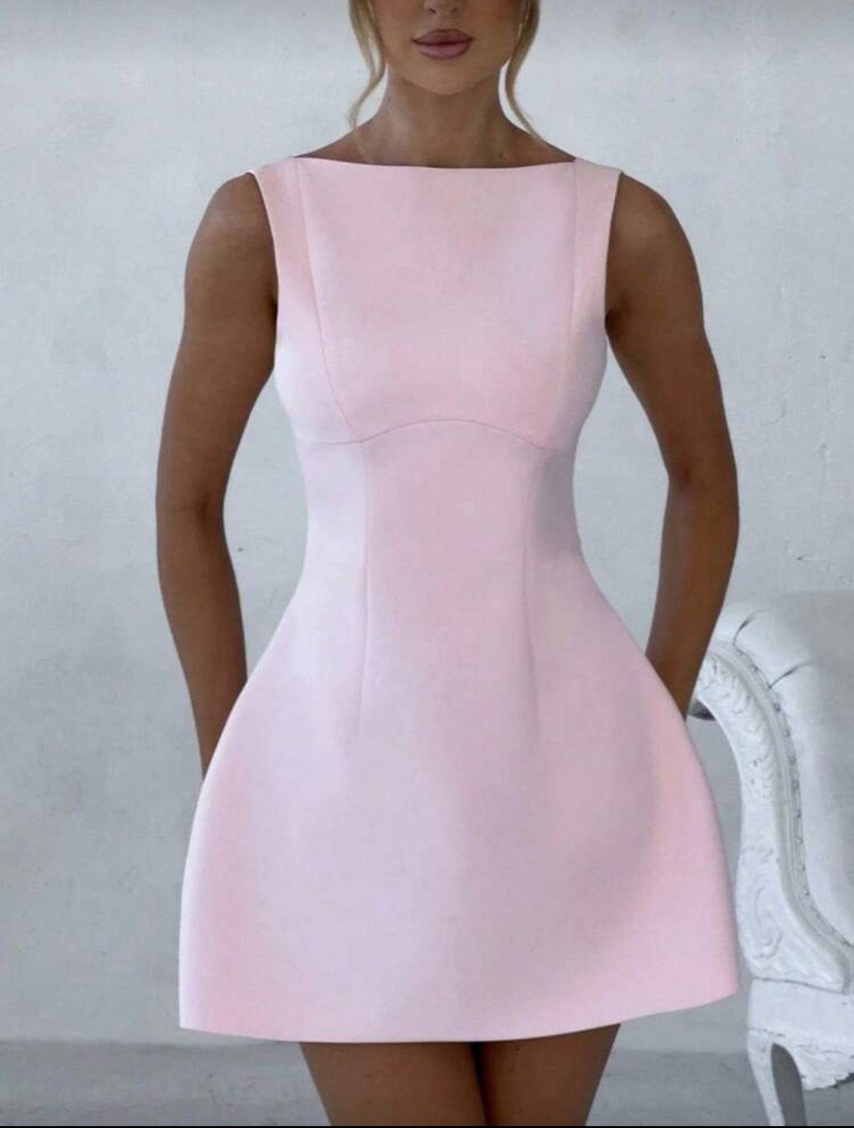 Vestido corto rosa