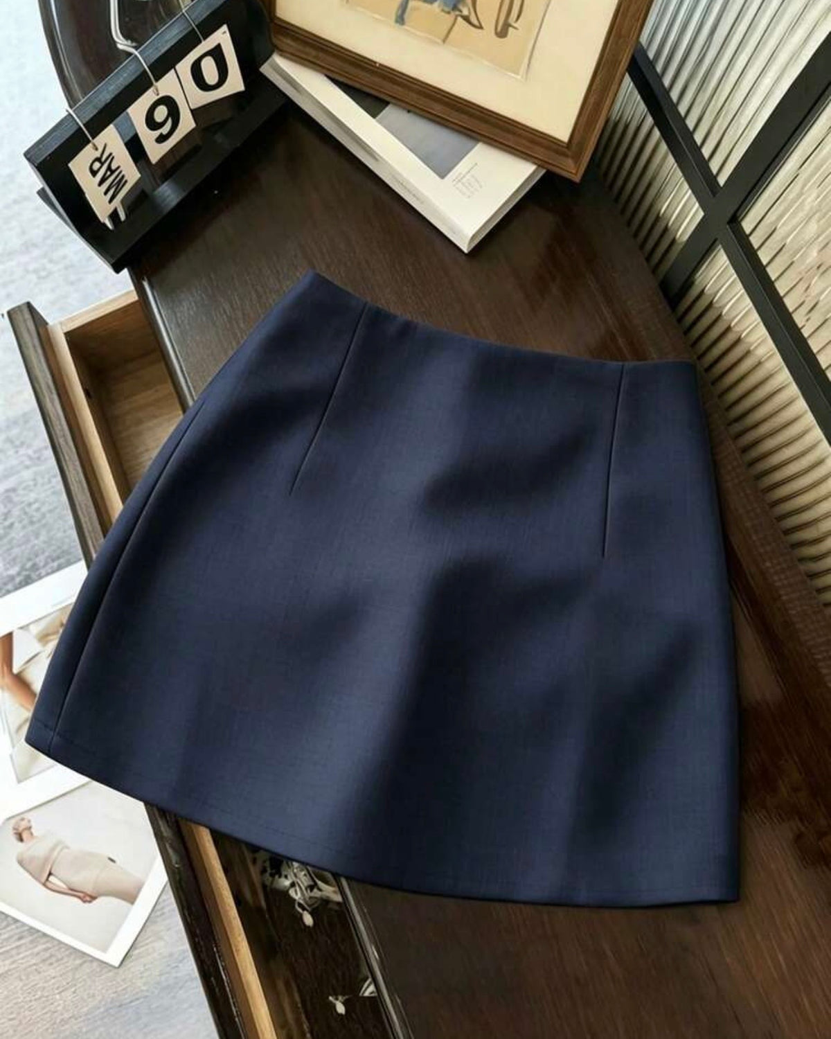 Falda azul francilia