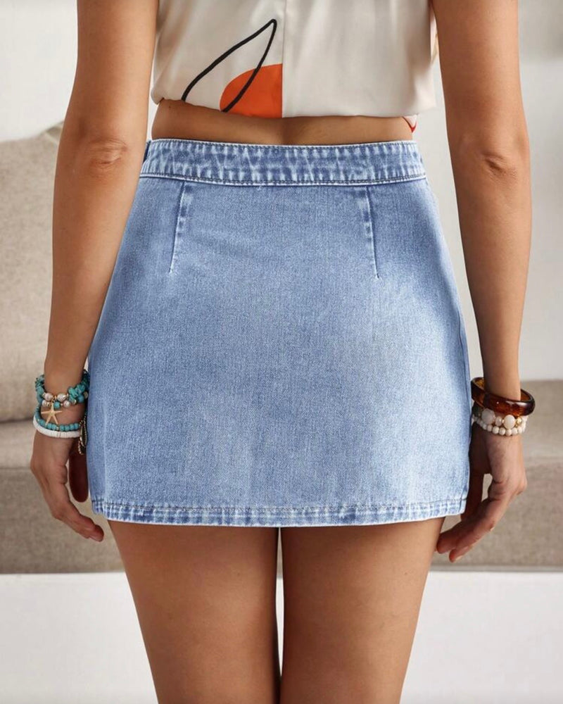 Falda de mezclilla