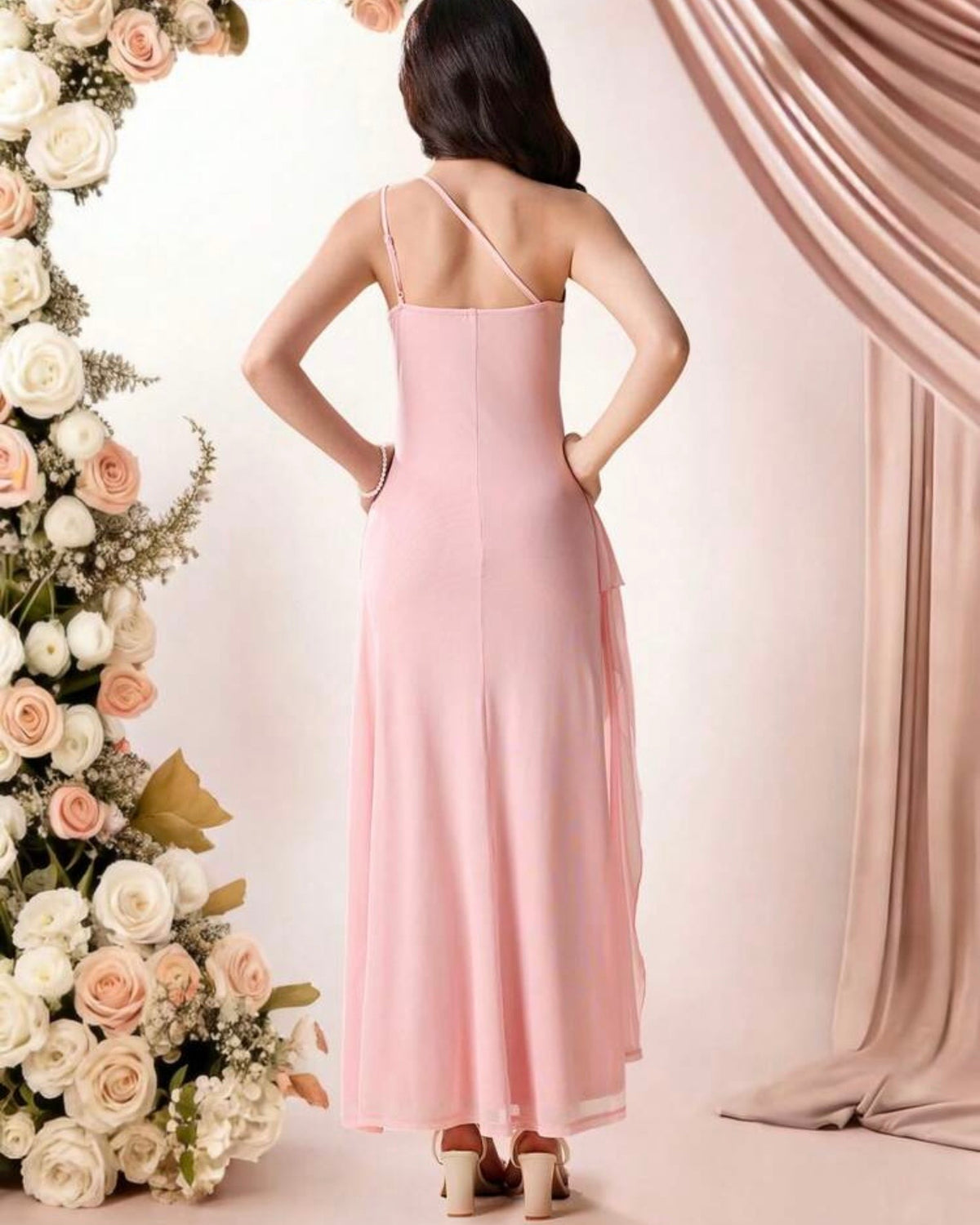 Vestido elegante rosa