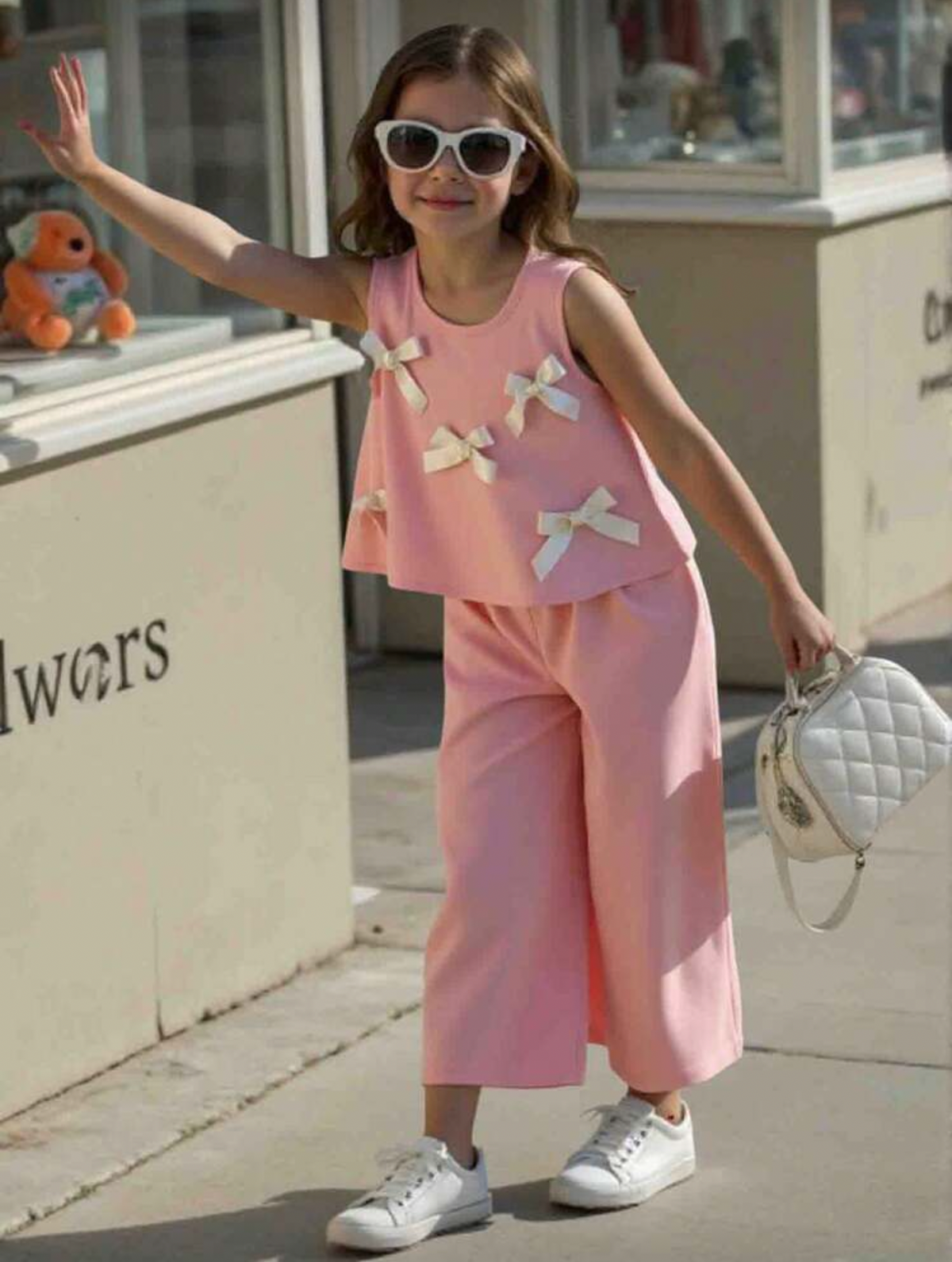 Conjunto de niña con lazos