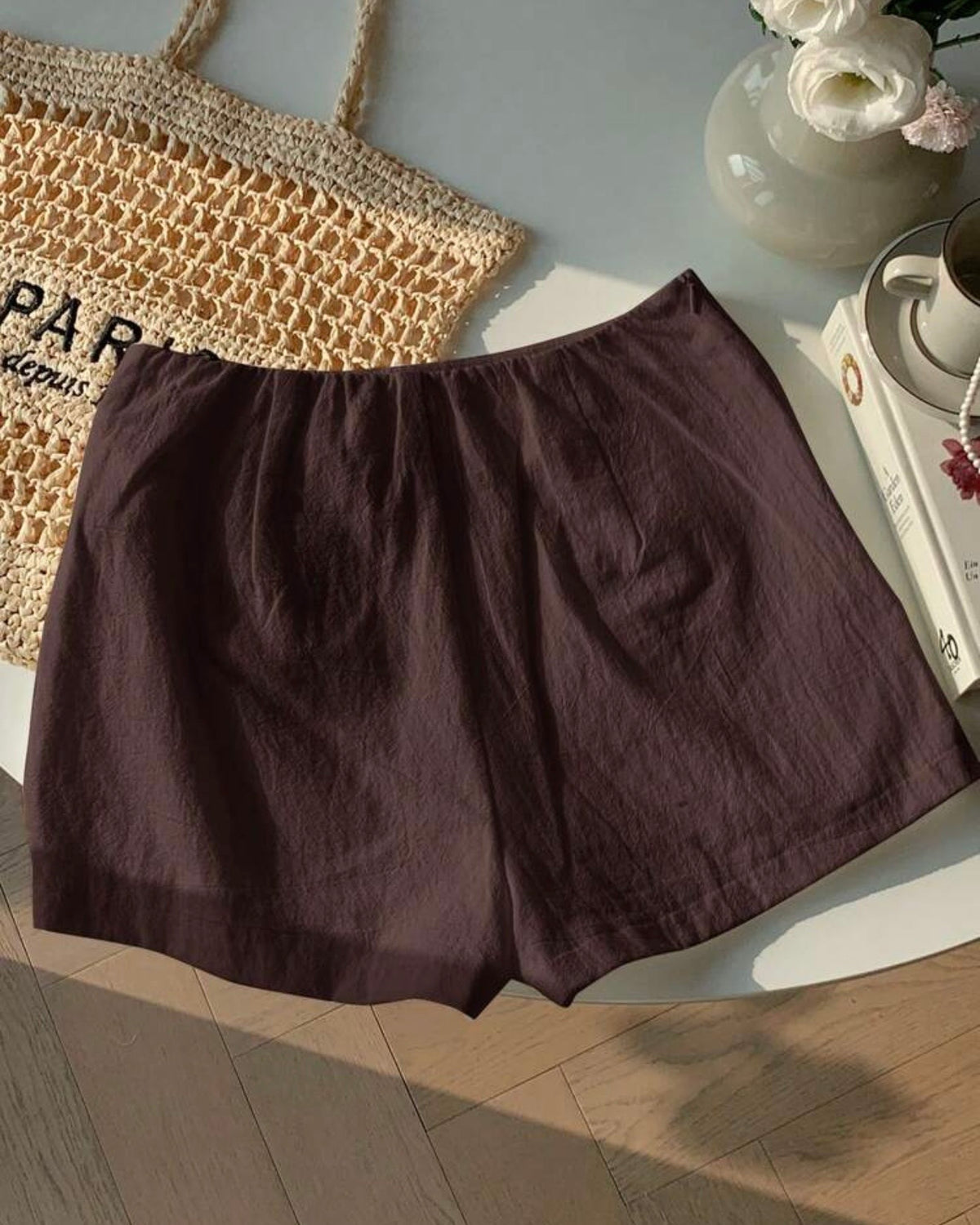 Short enagua café