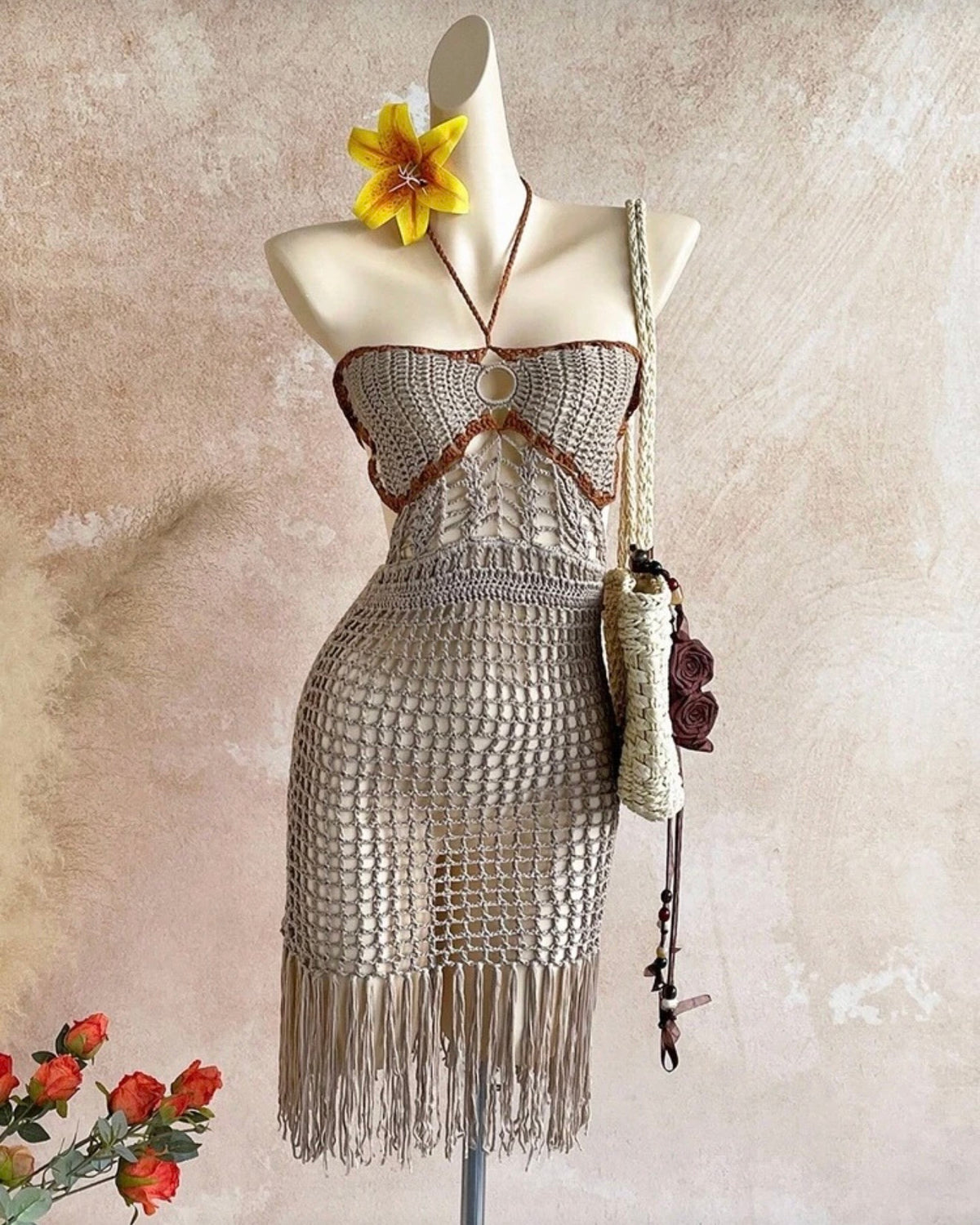 Vestido de punto playero