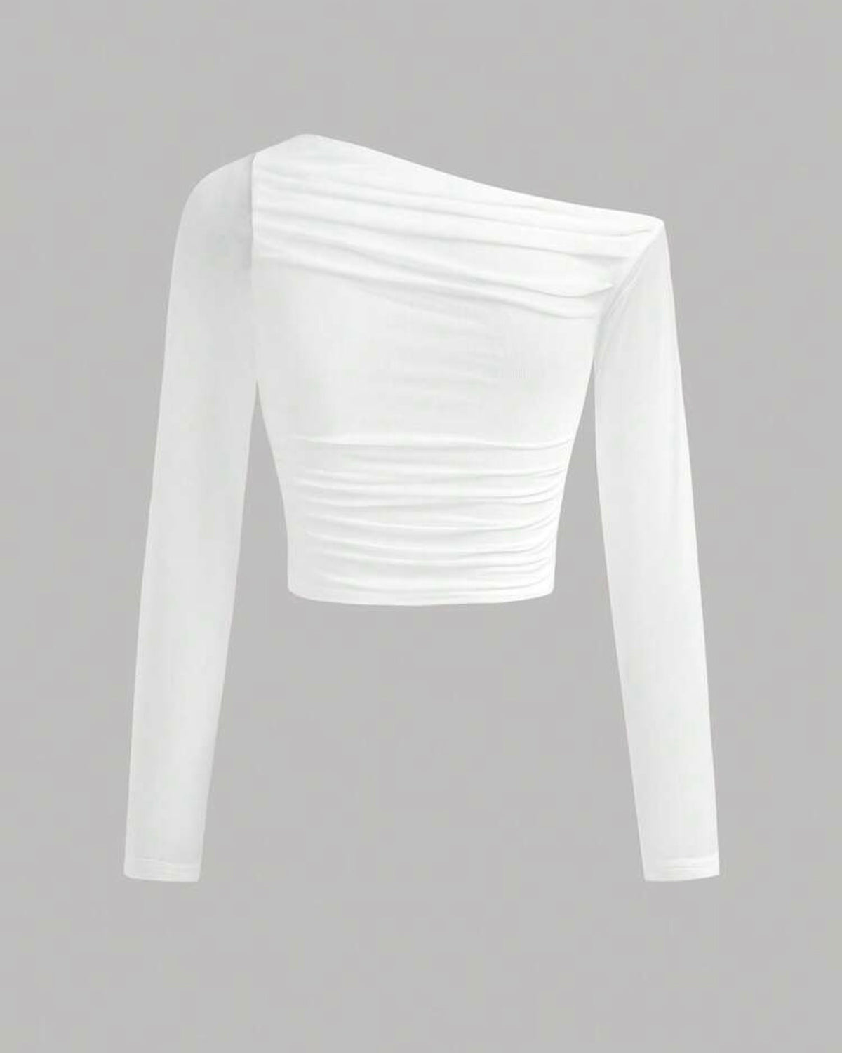 Top blanco con perlas