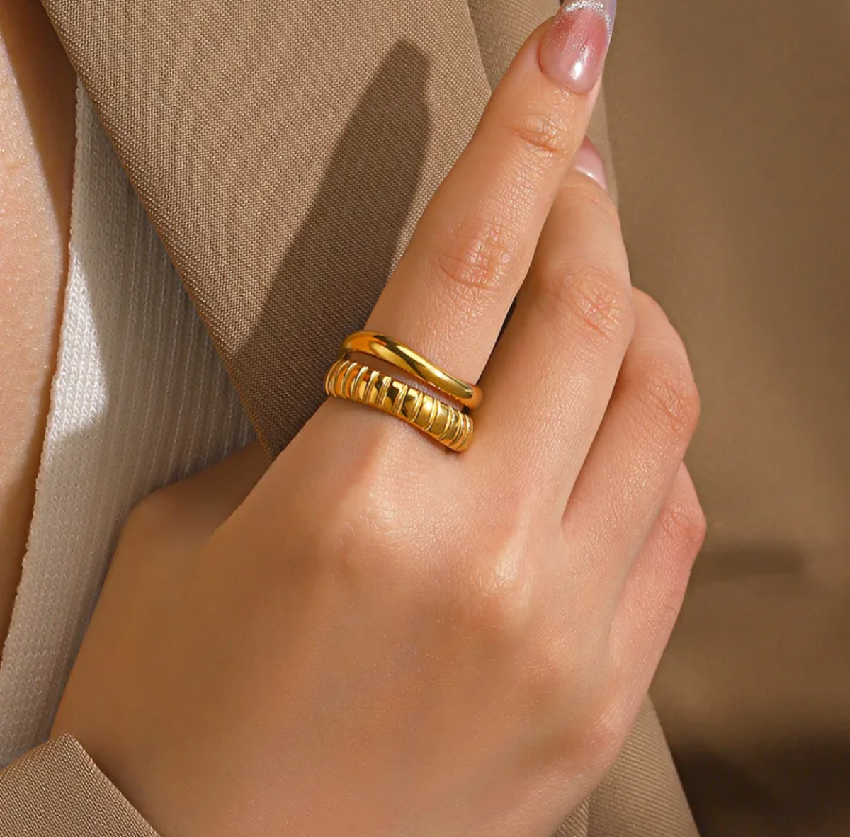 Anillo oro laminado