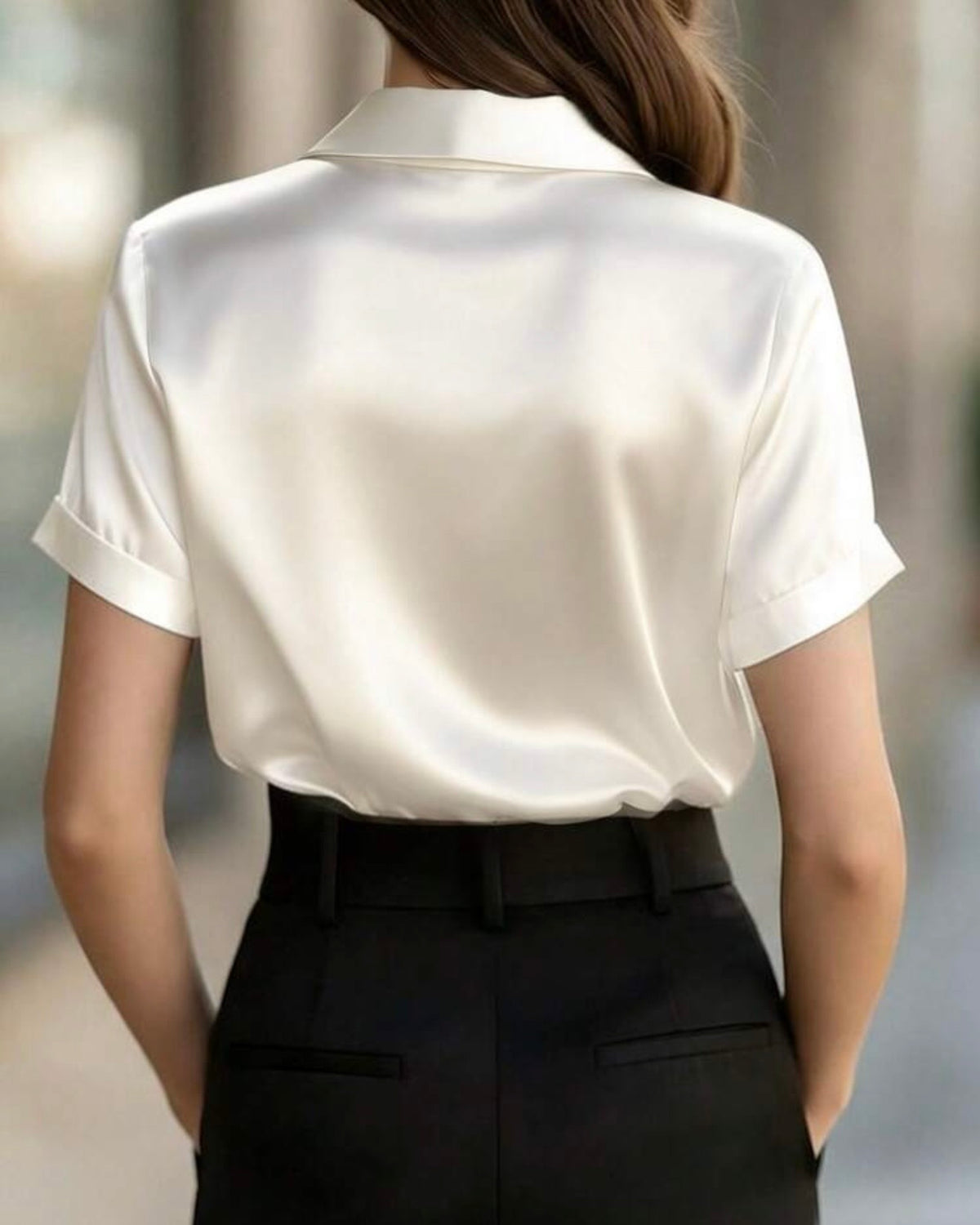 Blusa satinada