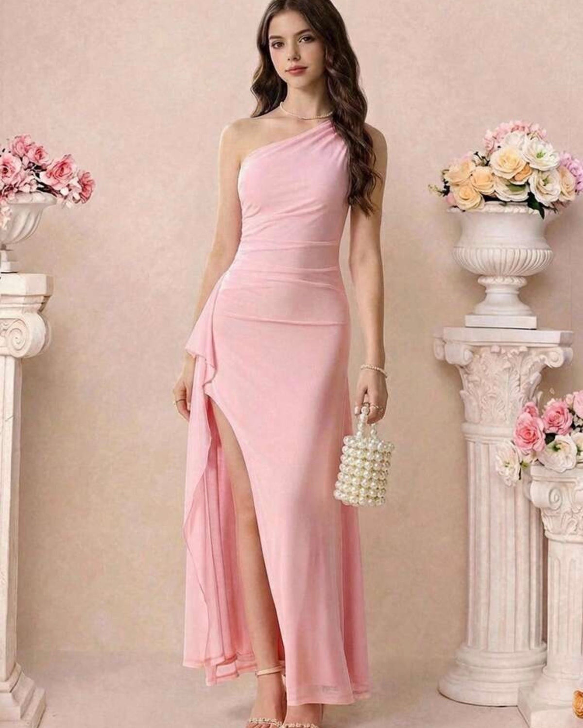 Vestido elegante rosa