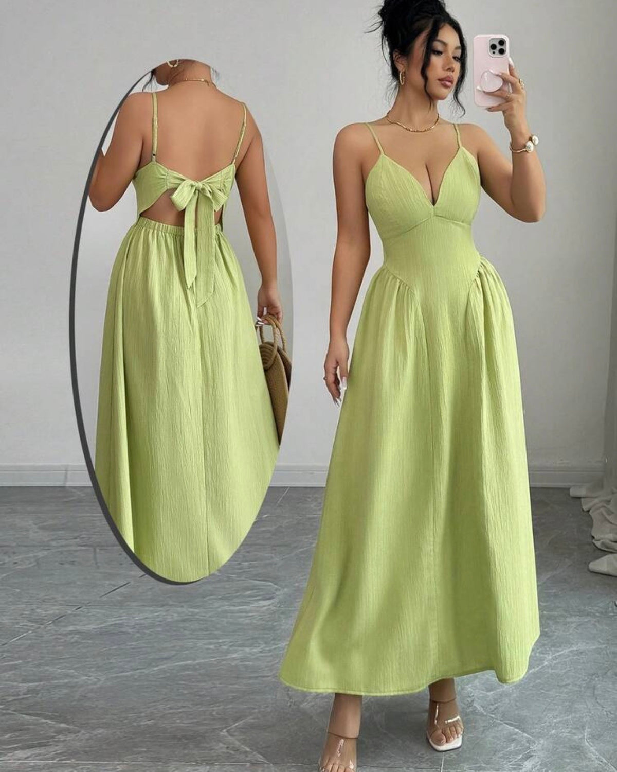Maxi vestido verde