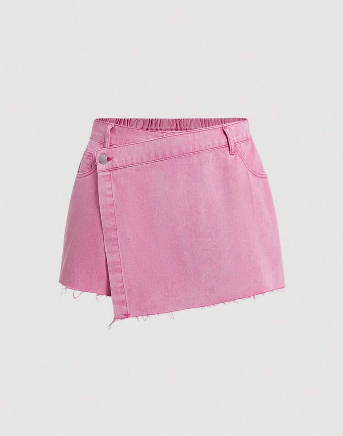 Short enagua de mezclilla rosado