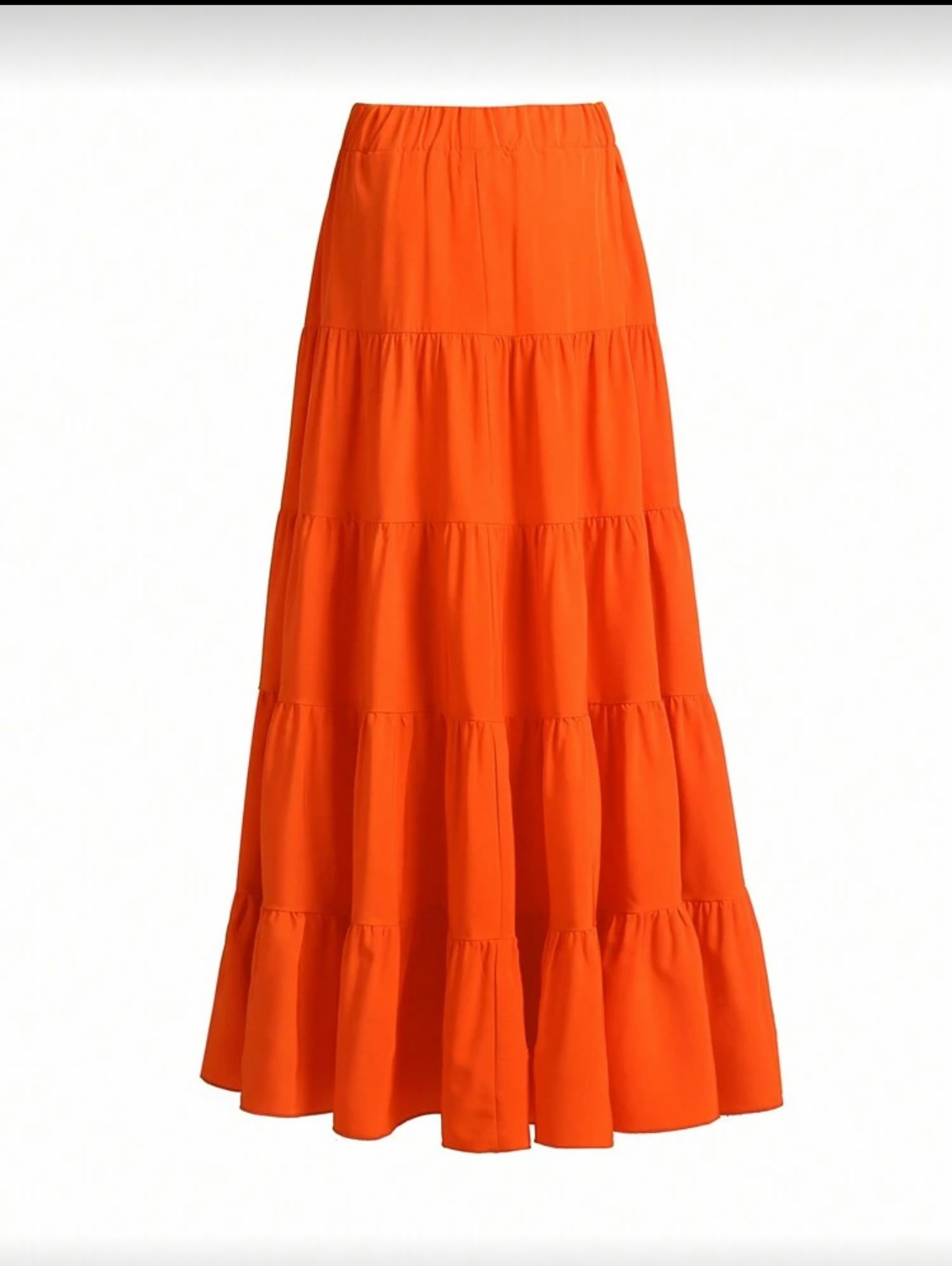Falda larga naranja