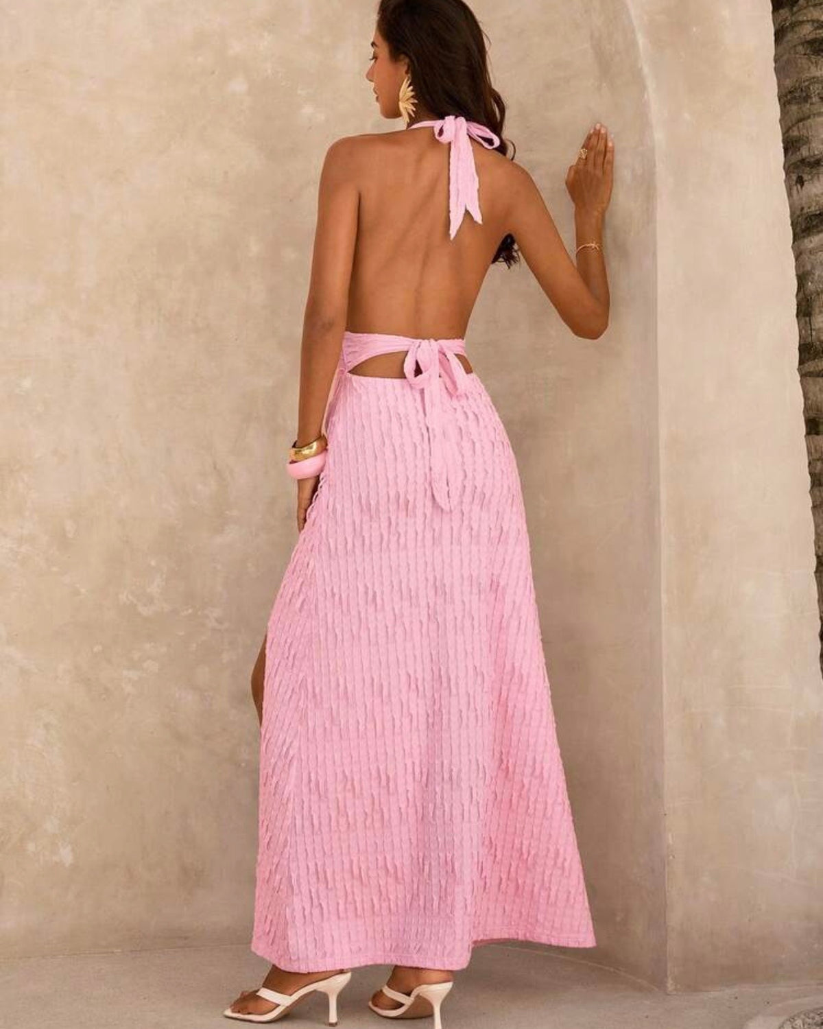 Vestido rosado glamine