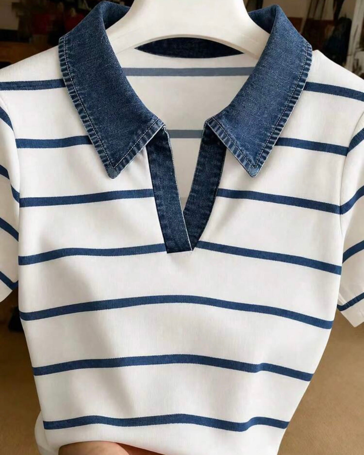 Camisa estampado de mezclilla