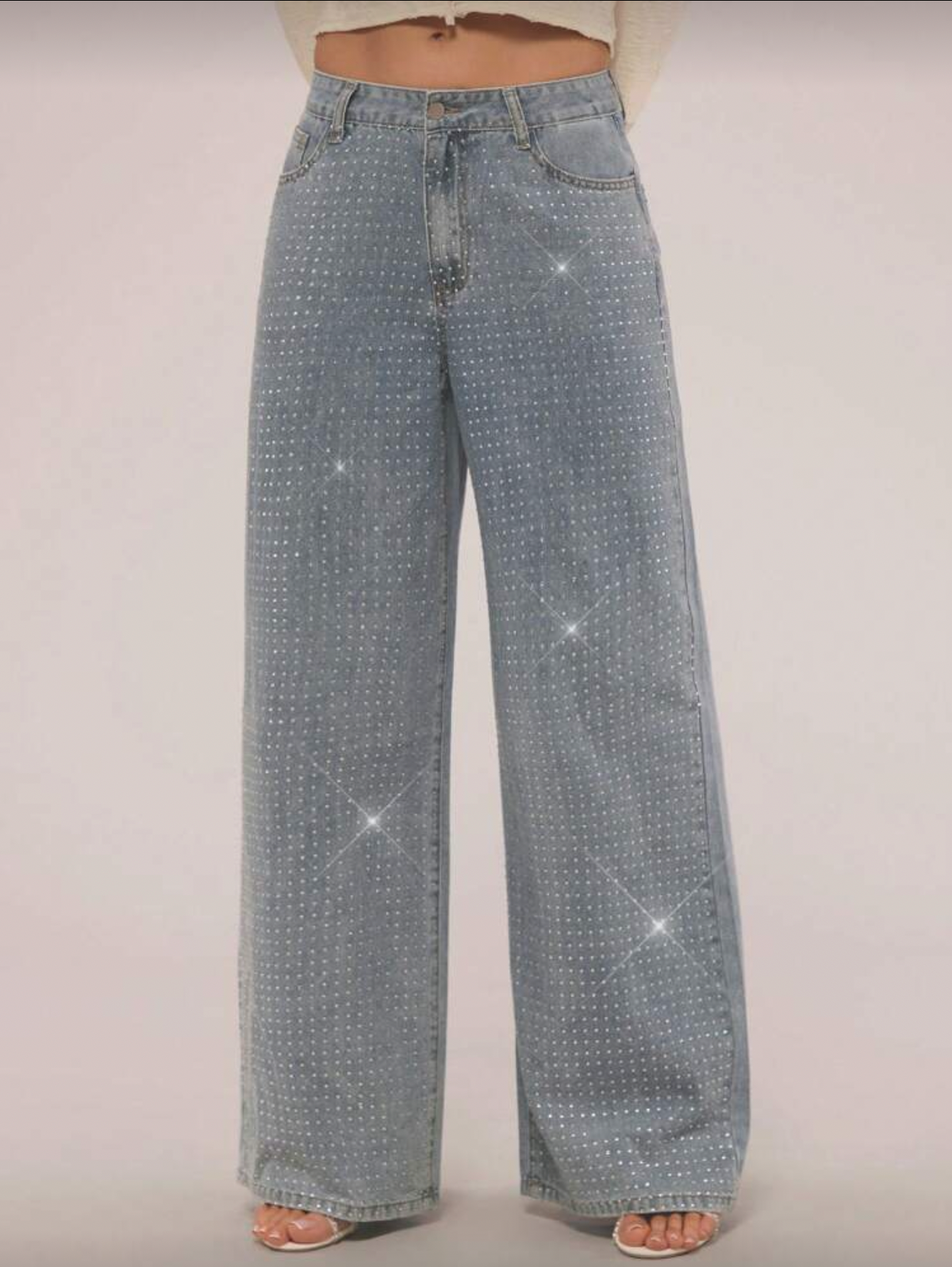 Jeans con perlas