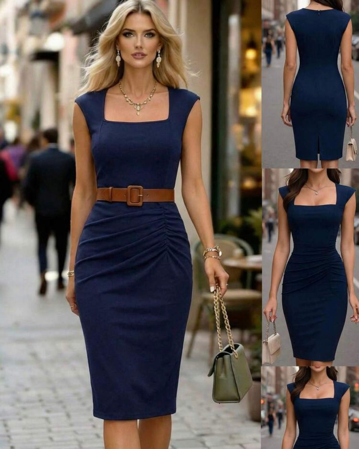Vestido azul básico