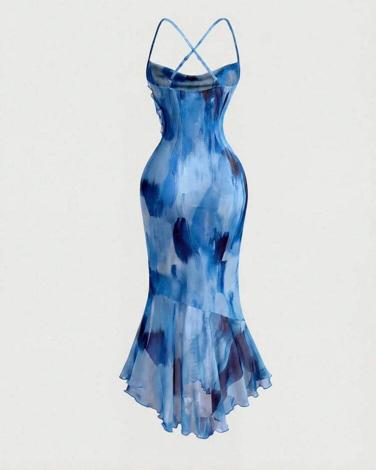 Vestido estampado azul