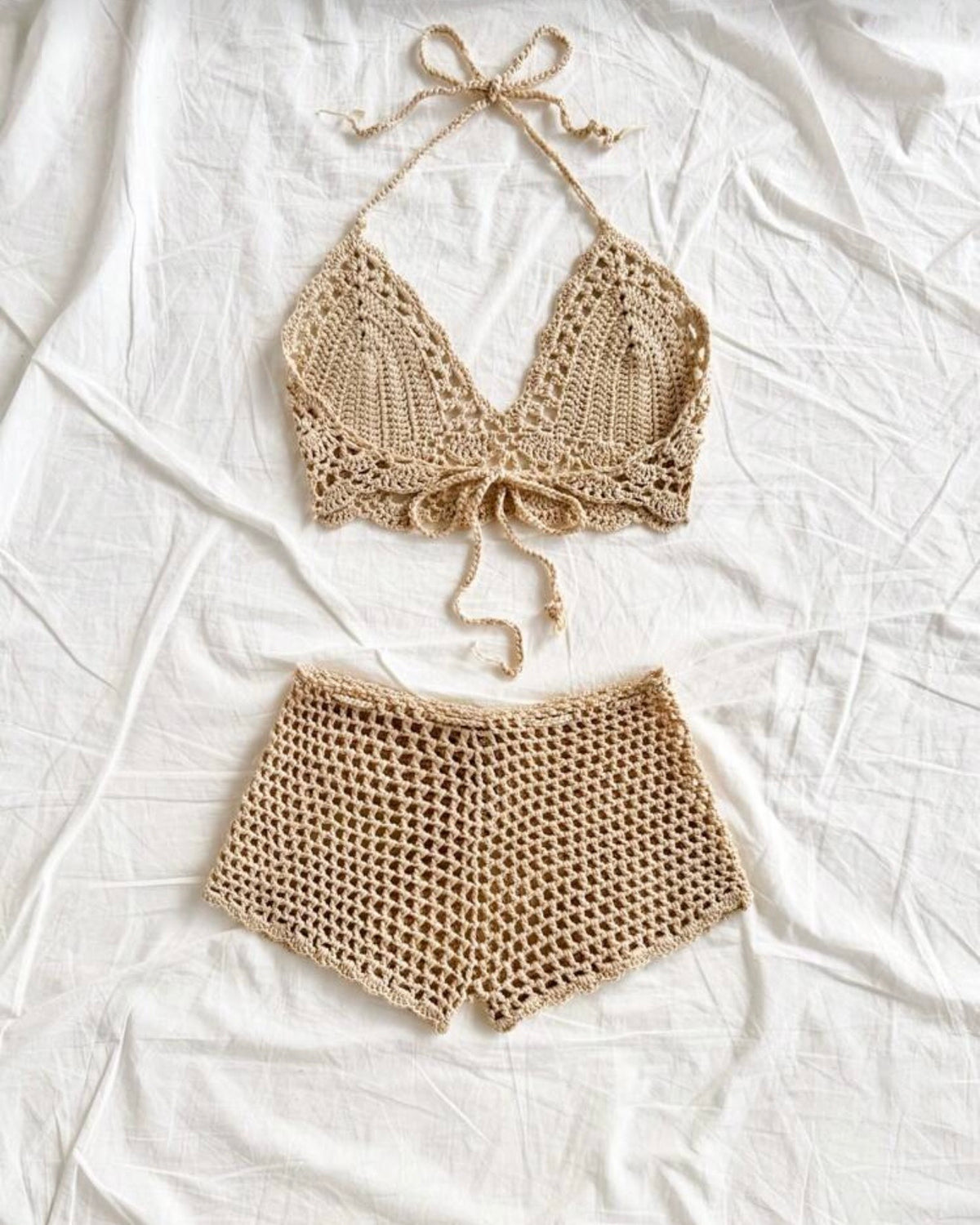 Conjunto playero beige