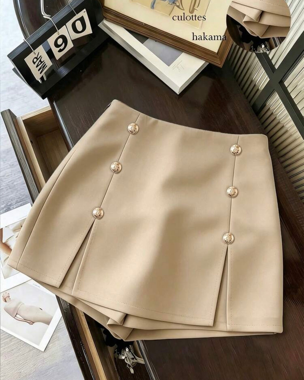 Short enagua francilia caqui