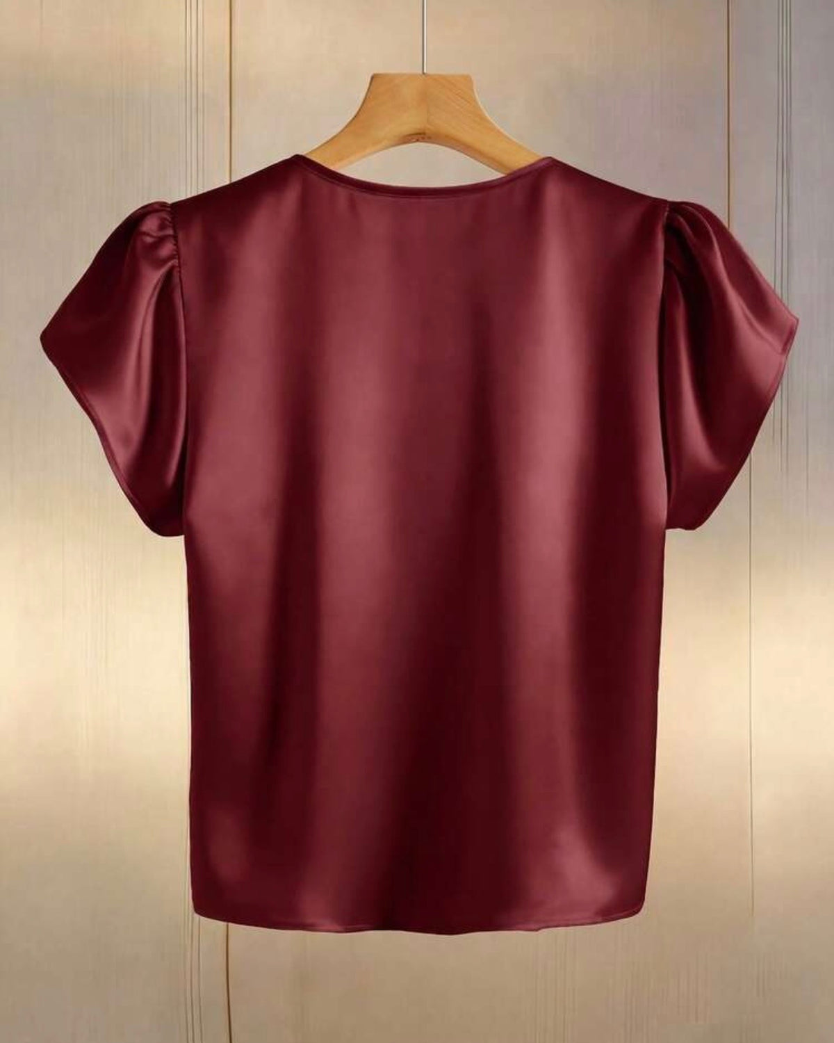 Blusa satinada roja