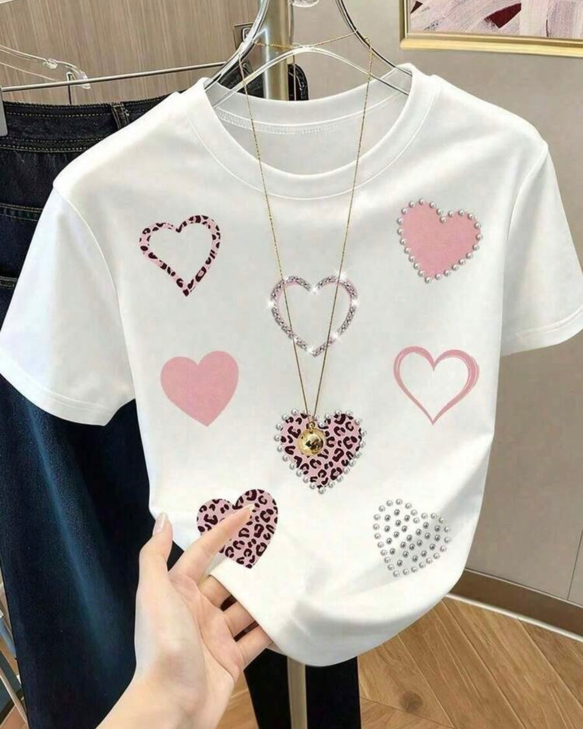 Camisa con corazones