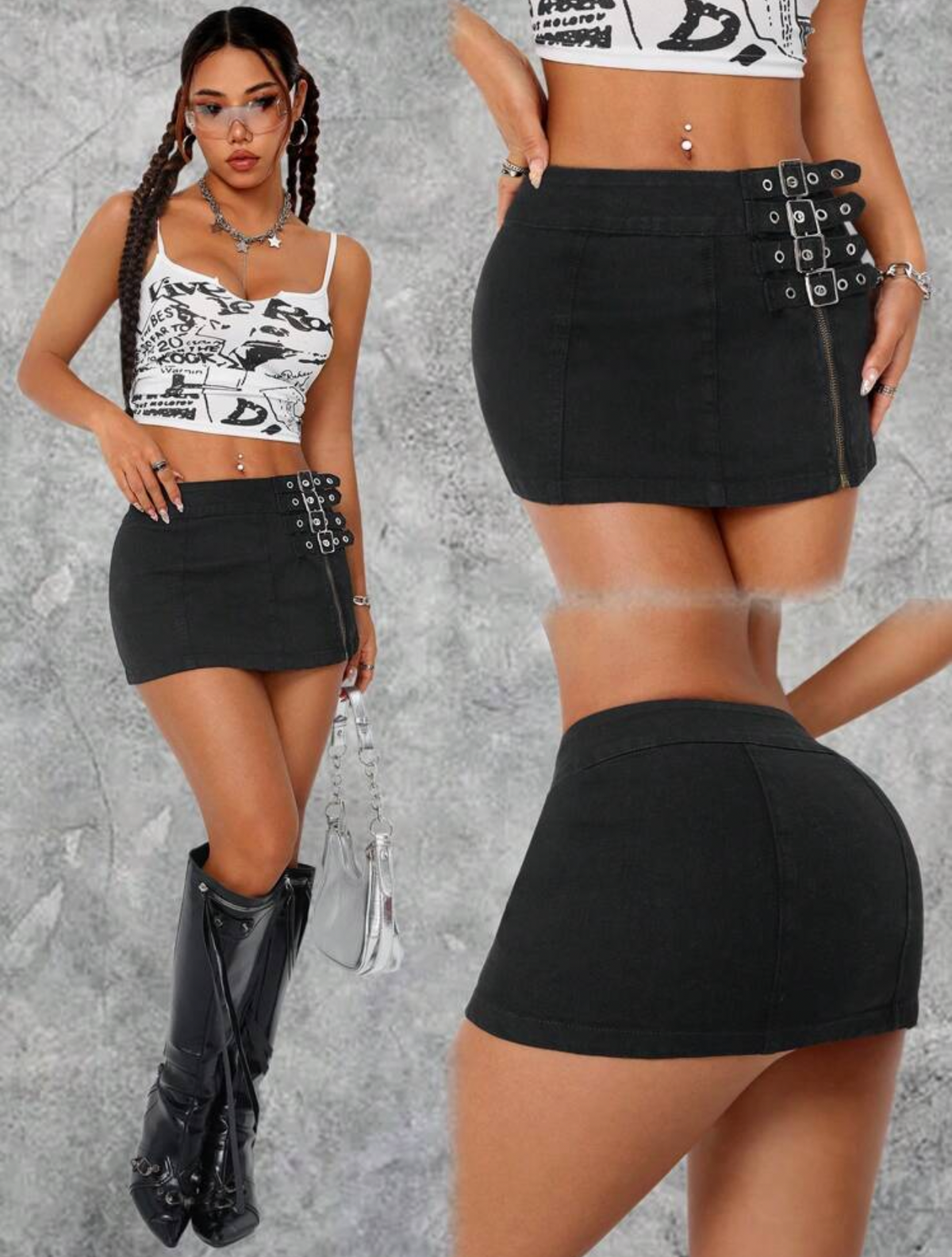Mini falda negra