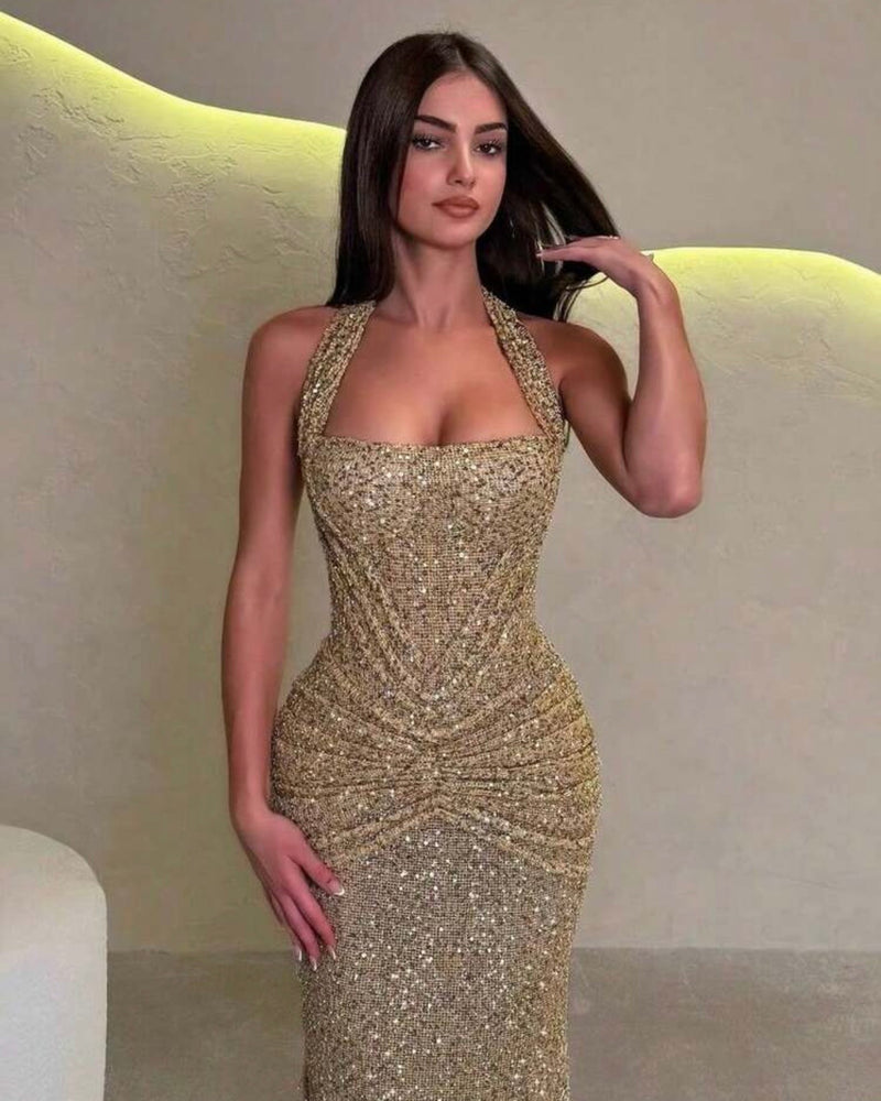 Vestido de Gala Dorado