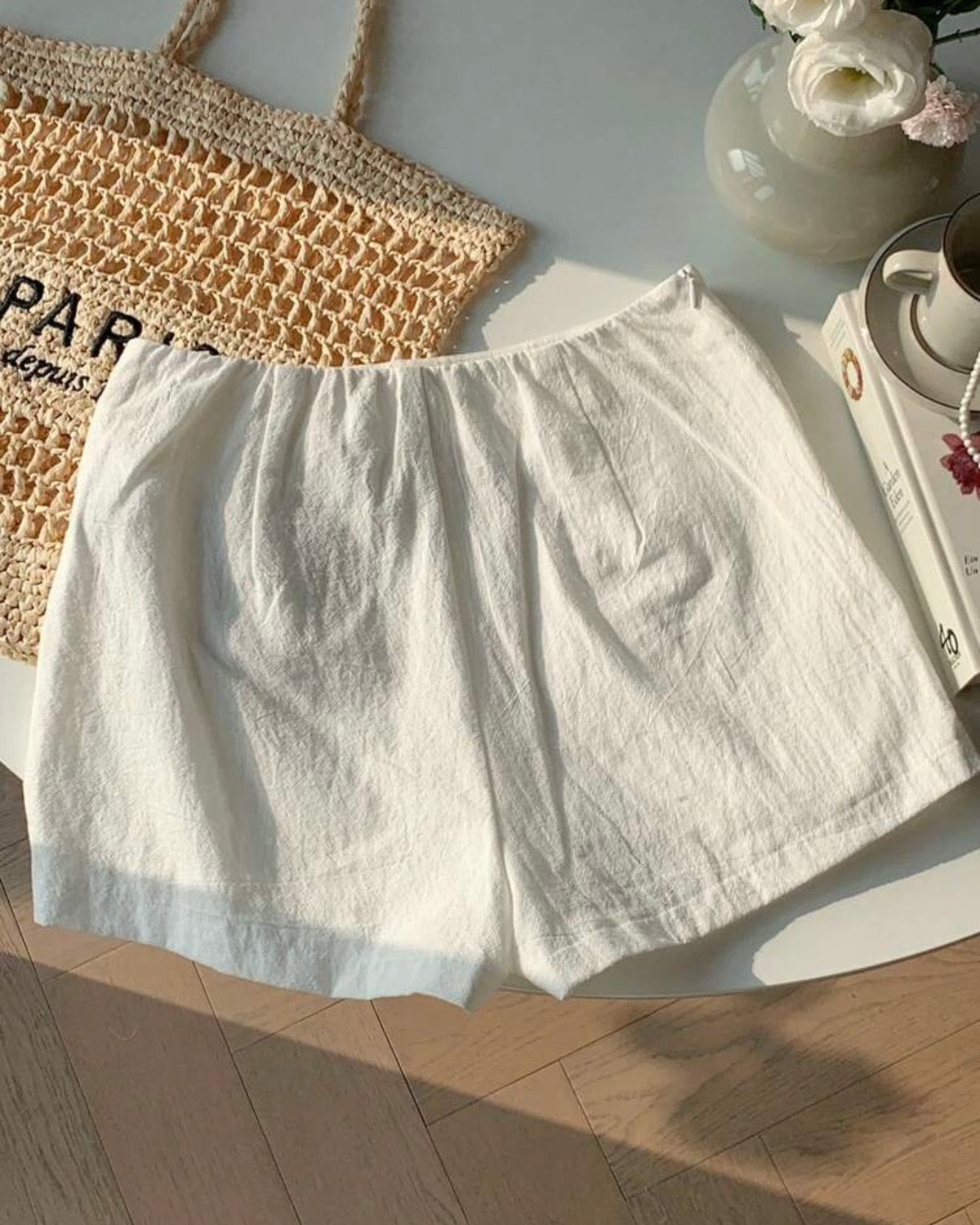 Short enagua blanco