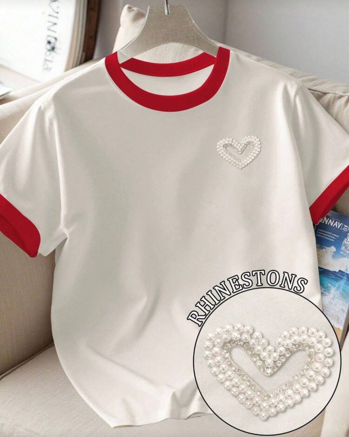 Blusa blanca con corazón