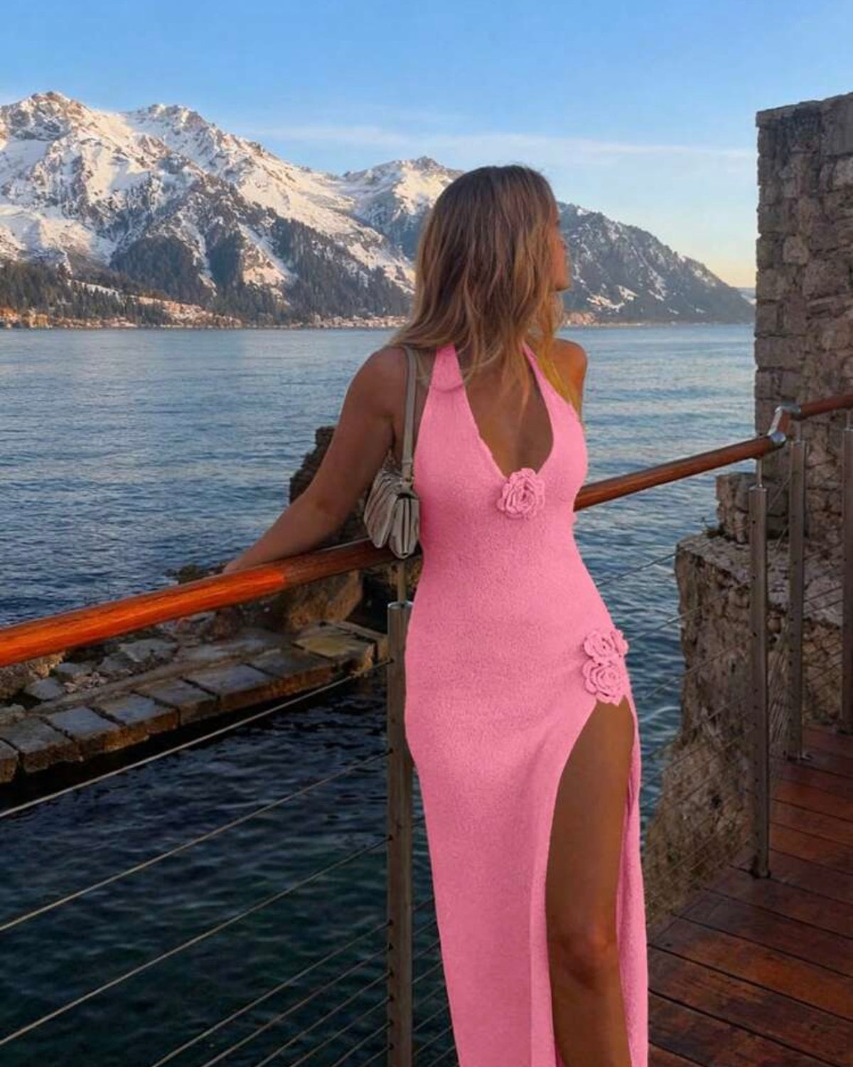 Vestido rosa de verano