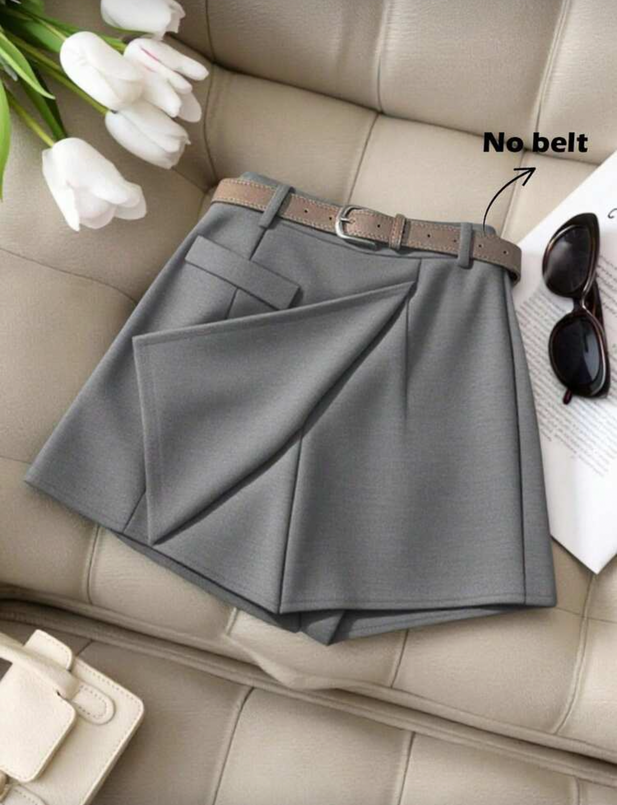 Short enagua gris